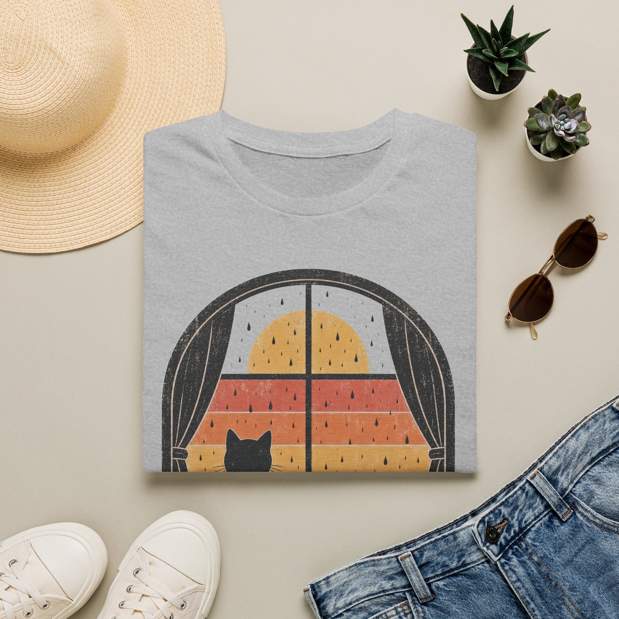 Rainy Night Retro Window T-SHIRT