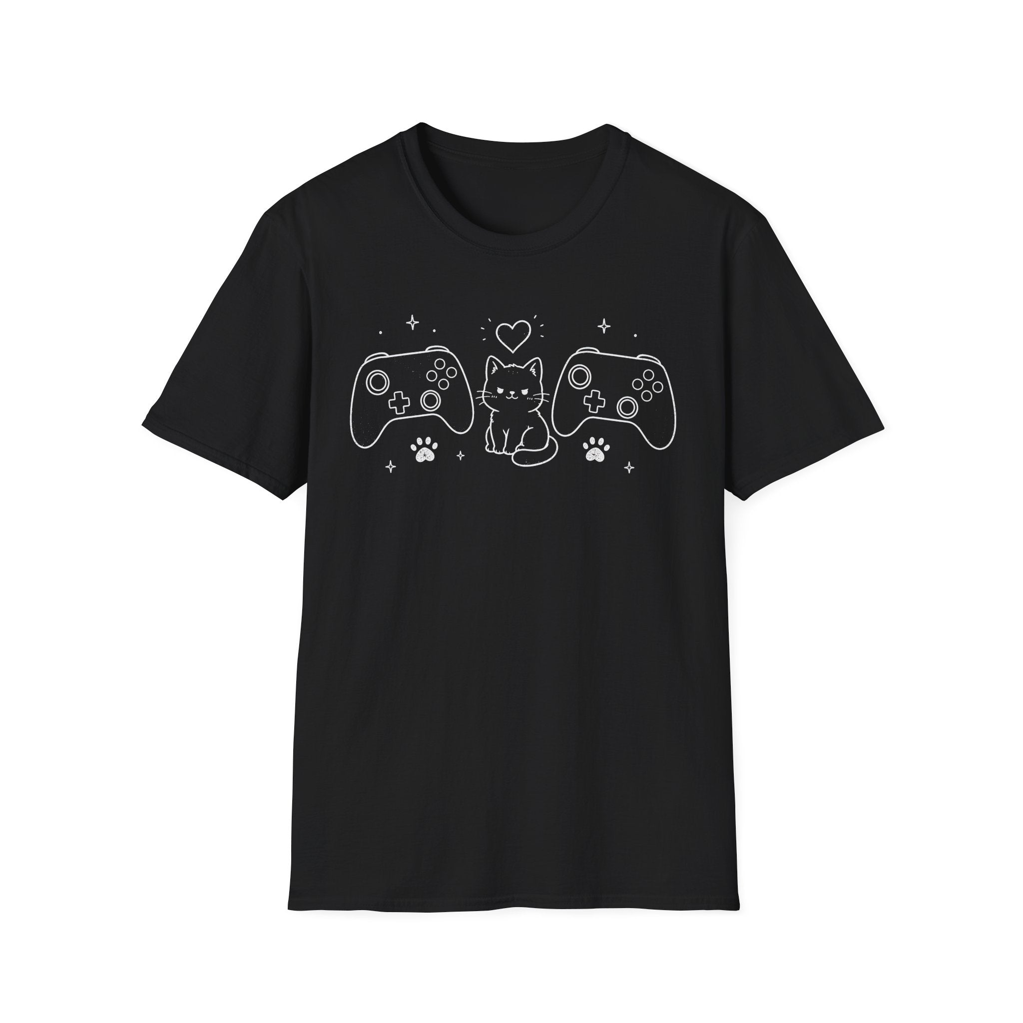 Tiny Cat Between Controllers T-shirt