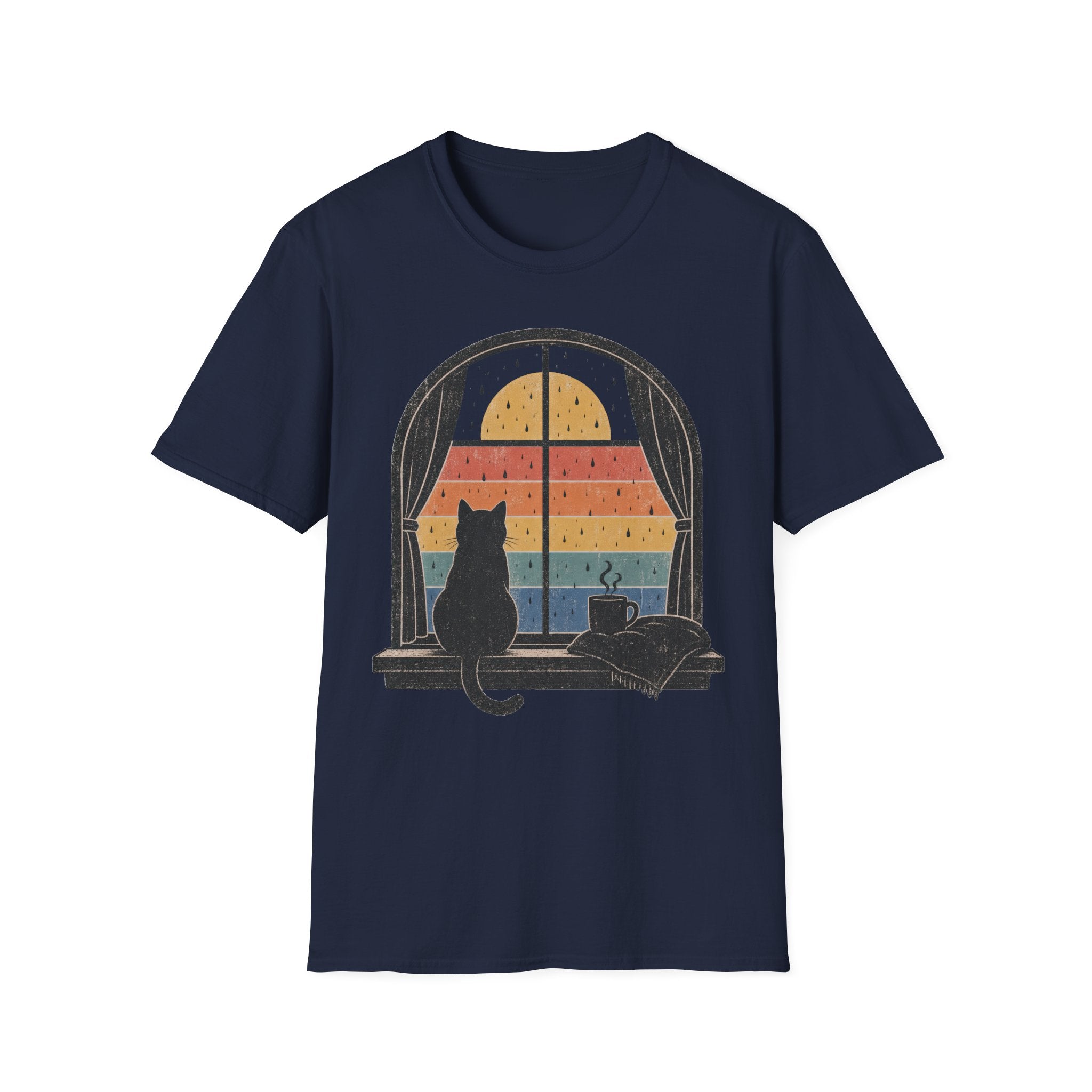 Rainy Night Retro Window T-SHIRT