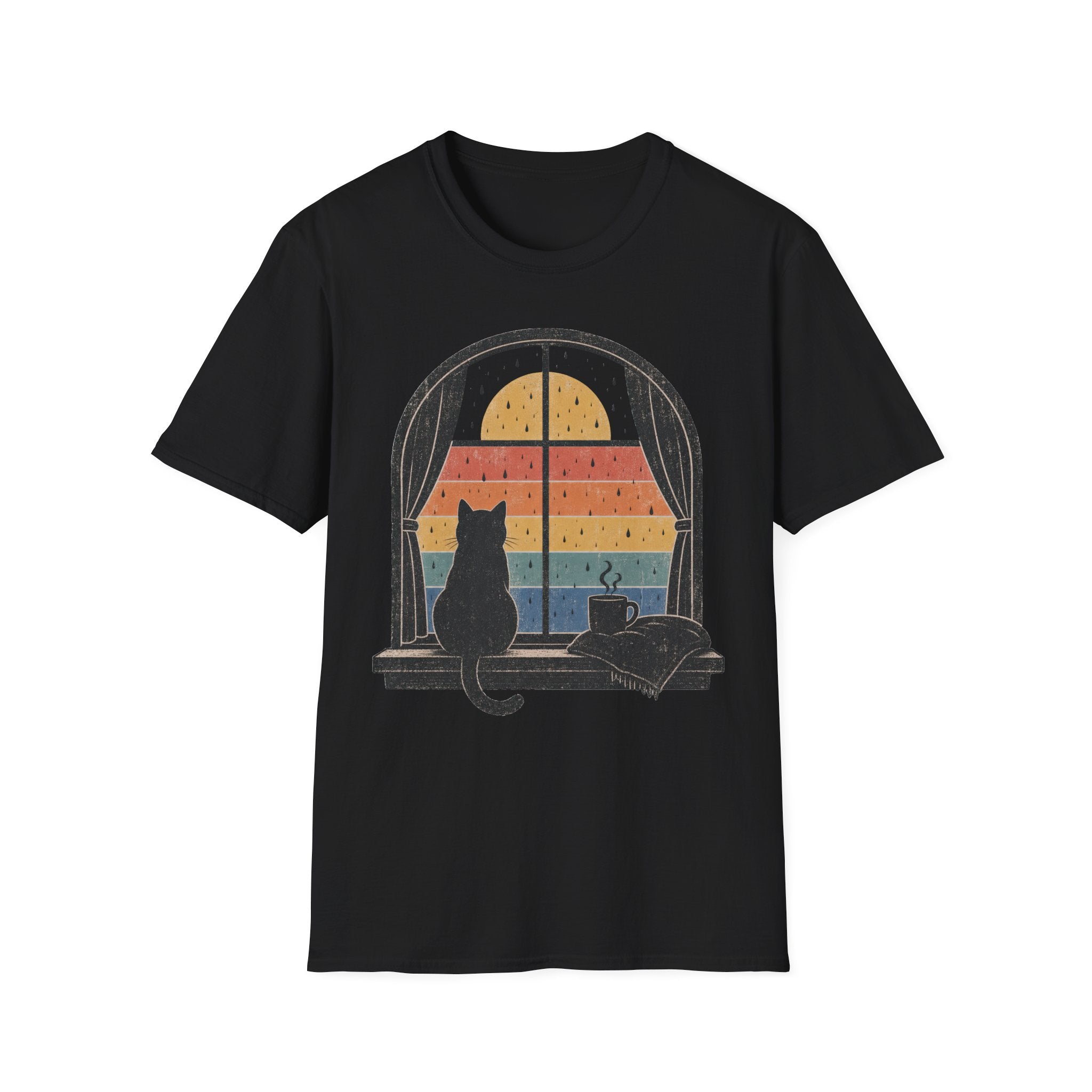 Rainy Night Retro Window T-SHIRT
