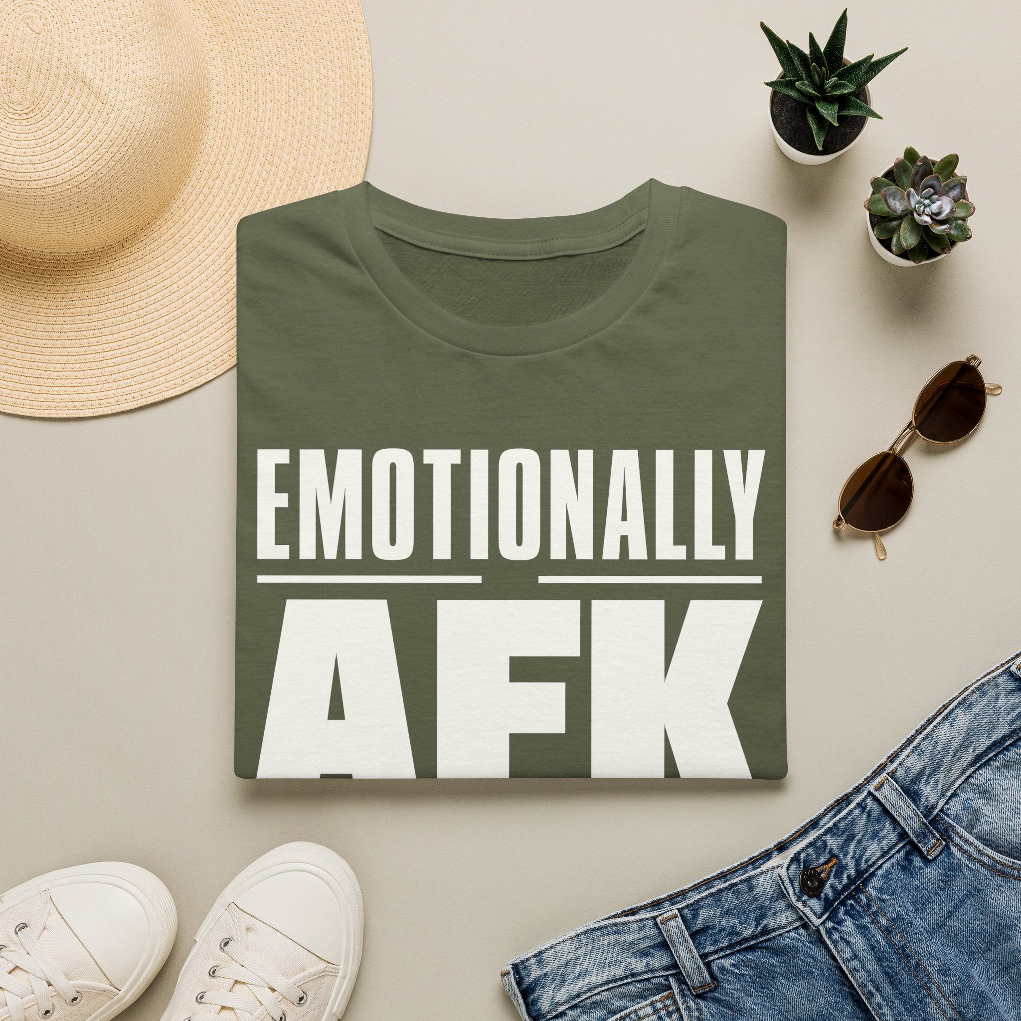 Emotionally AFK - Pet Cat To Continue T-shirt