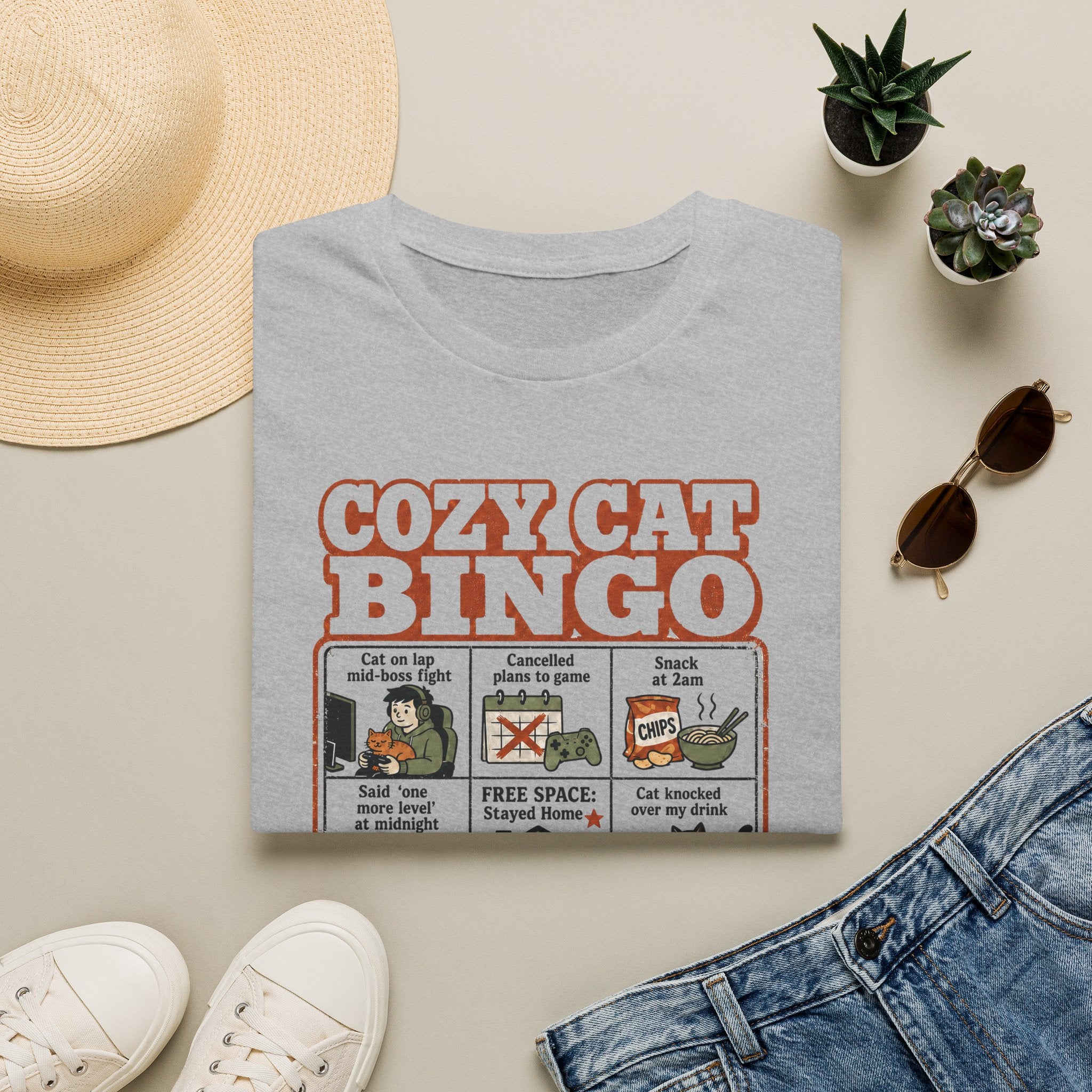 Cozy Cat Bingo T-shirt