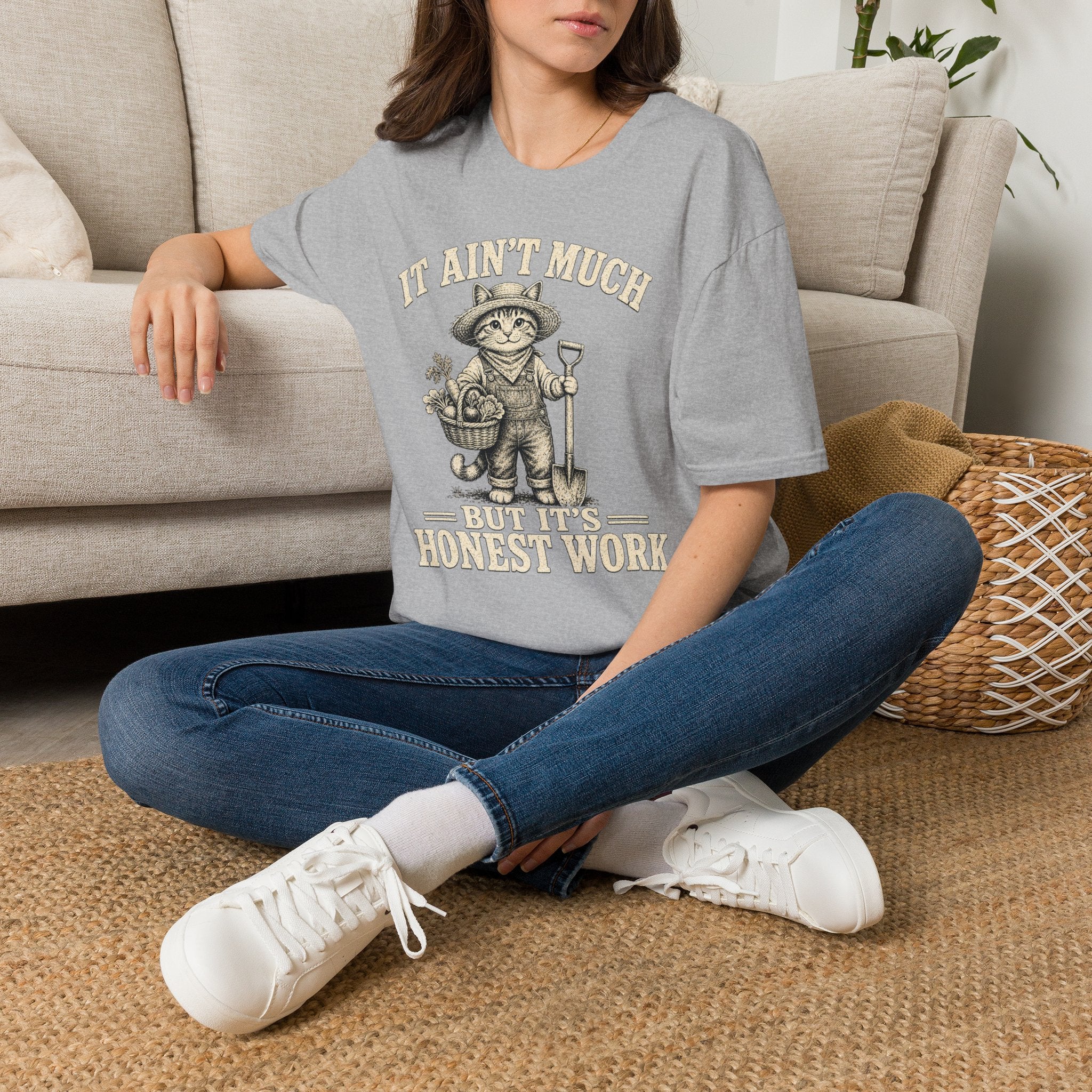 Honest Work Farming Cat T-SHIRT