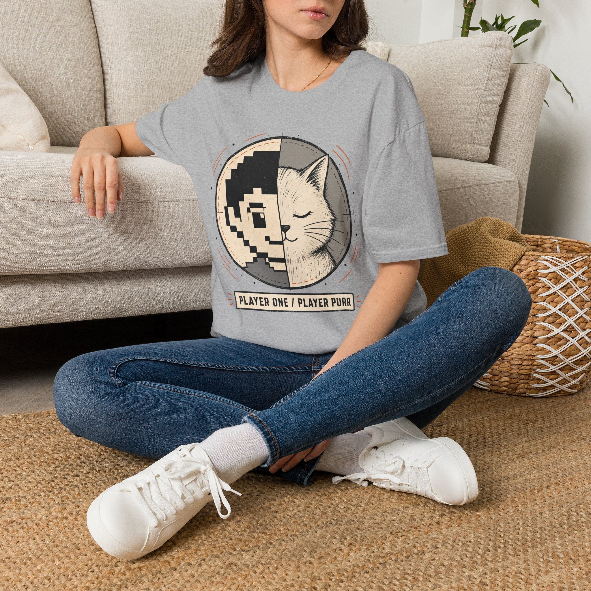 Player One Player Purr T-SHIRT