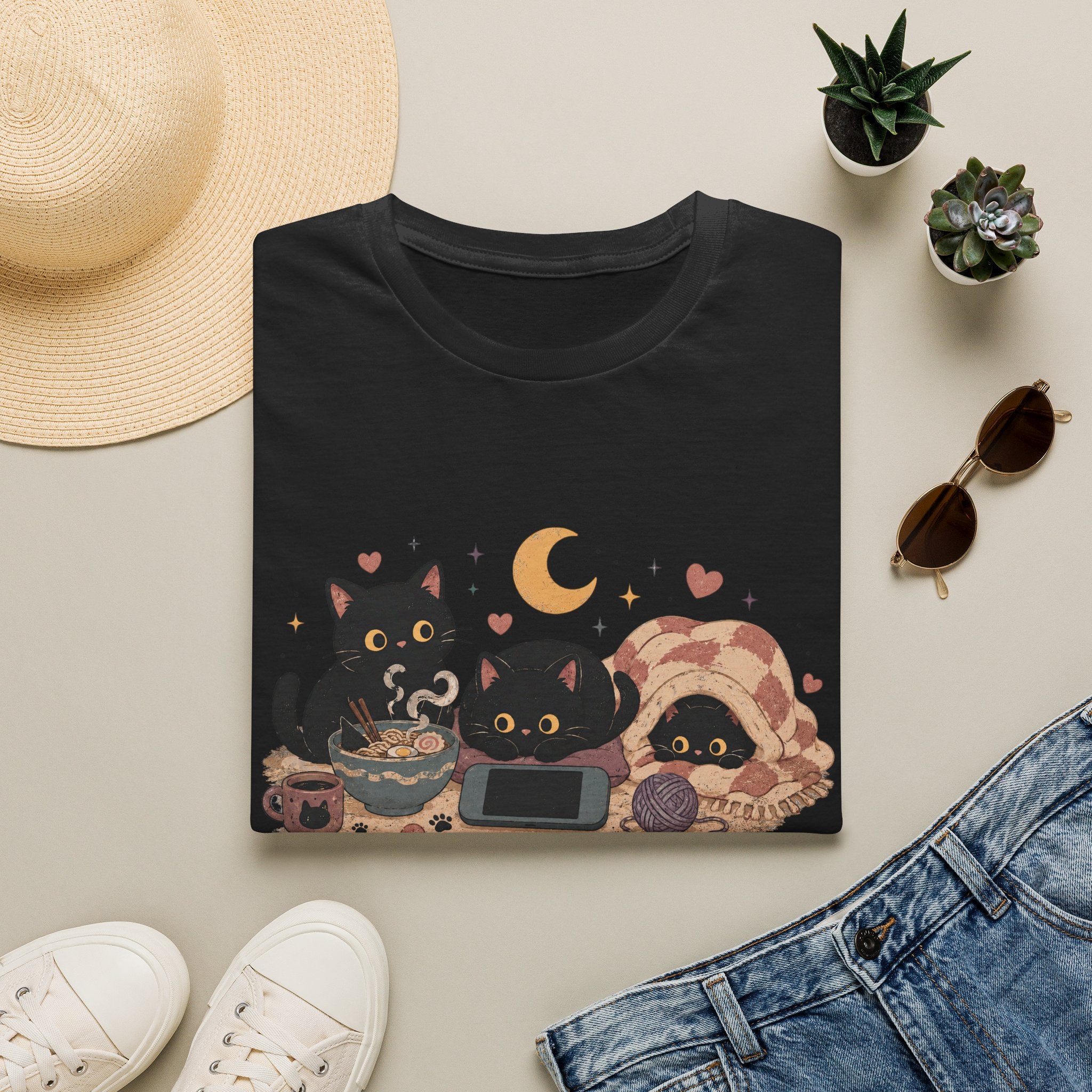 Midnight Snack Gaming Cats T-shirt