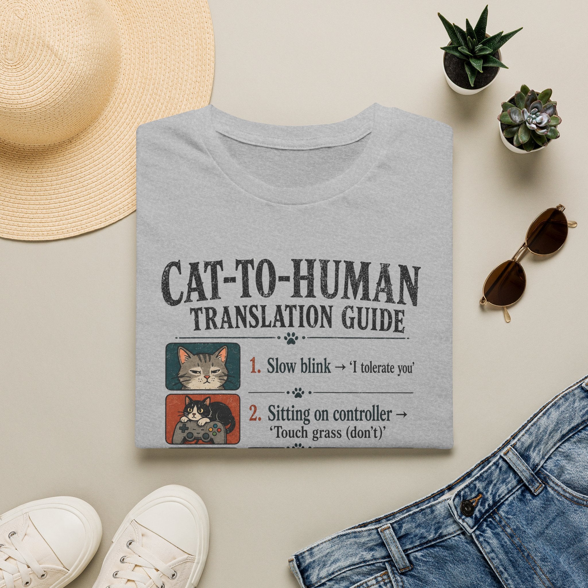 Cat-To-Human Translation Guide T-shirt