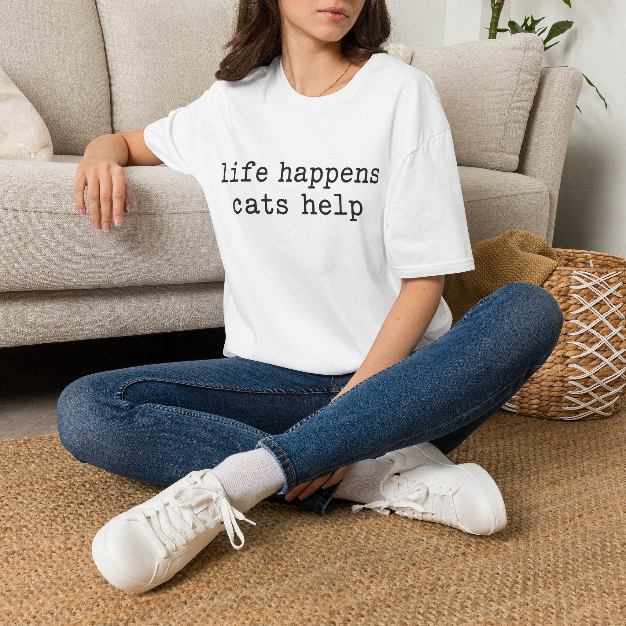 Life Happens Cats Help T-SHIRT