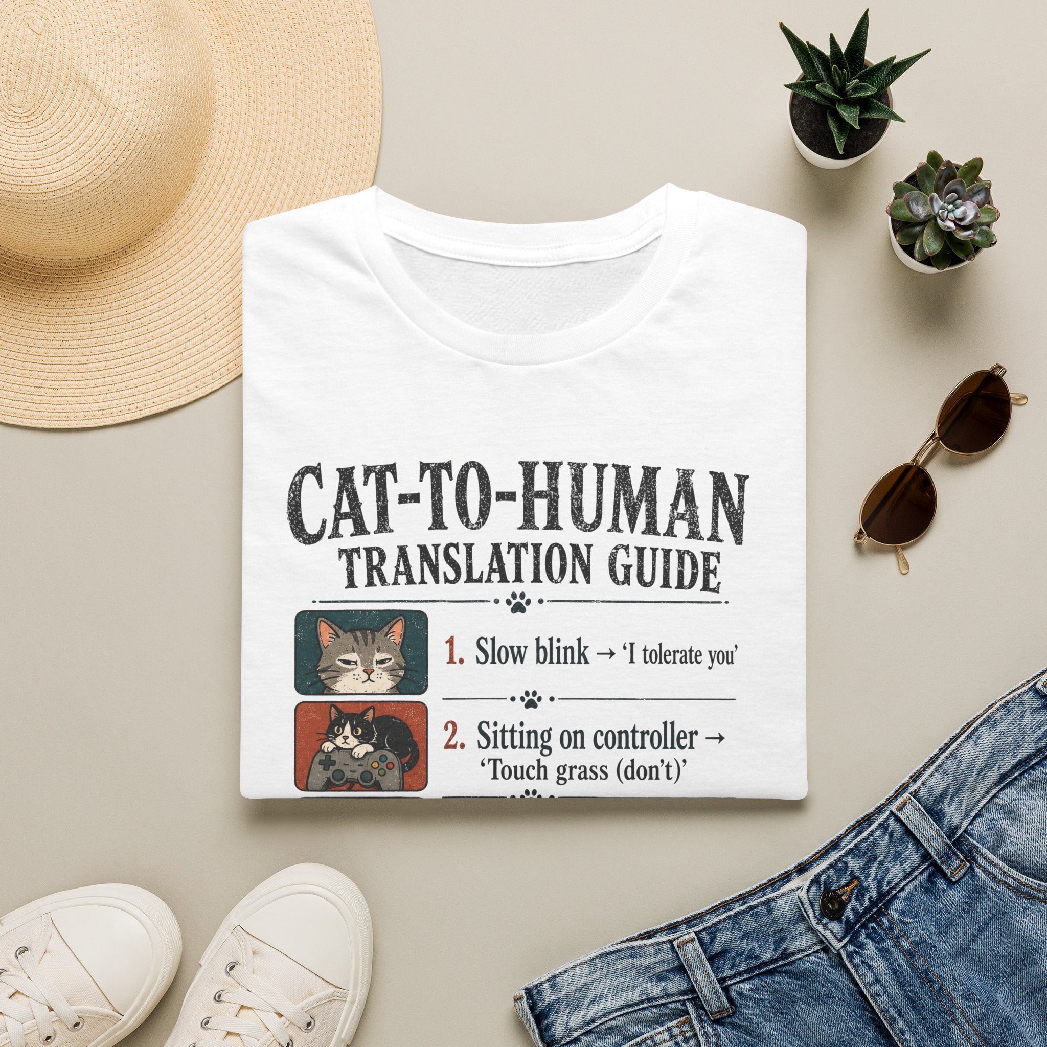 Cat-To-Human Translation Guide T-shirt