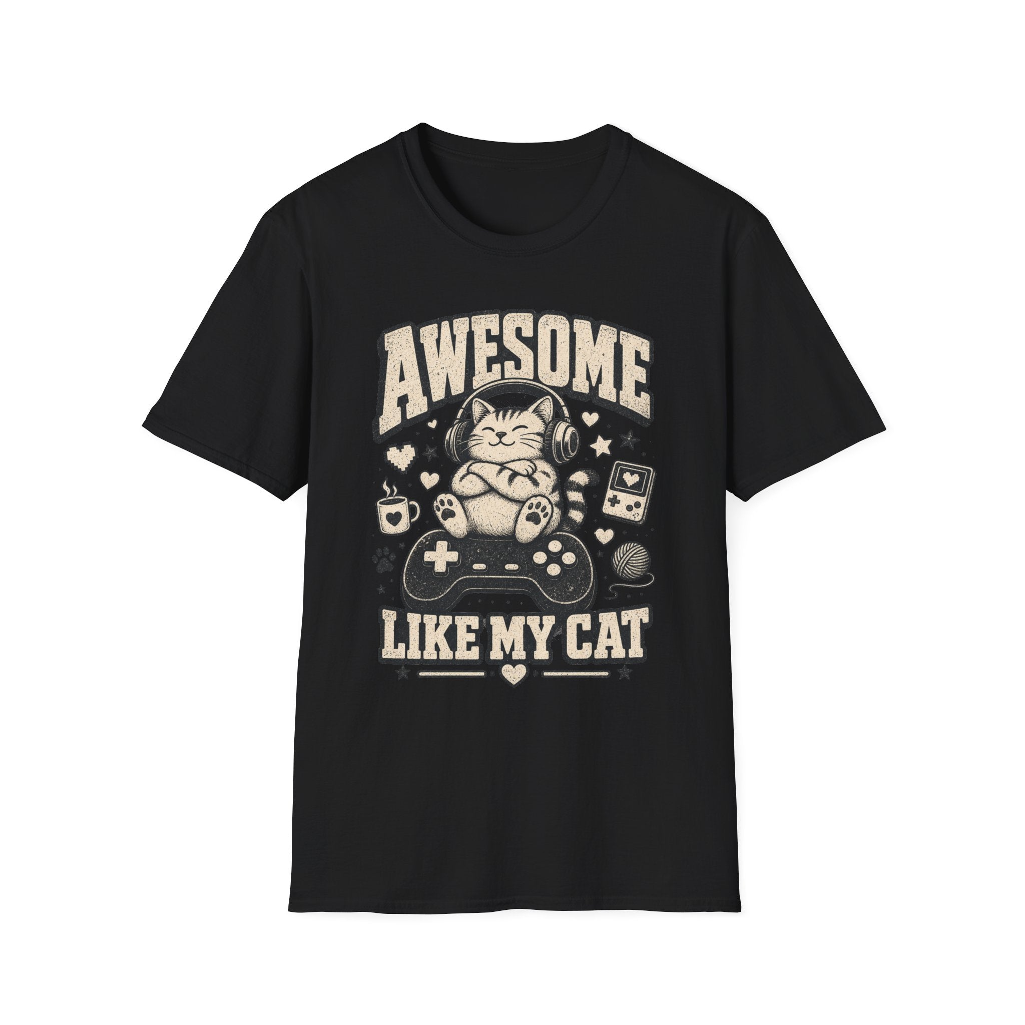 Cozy Gamer Cat Approval Stamp T-SHIRT