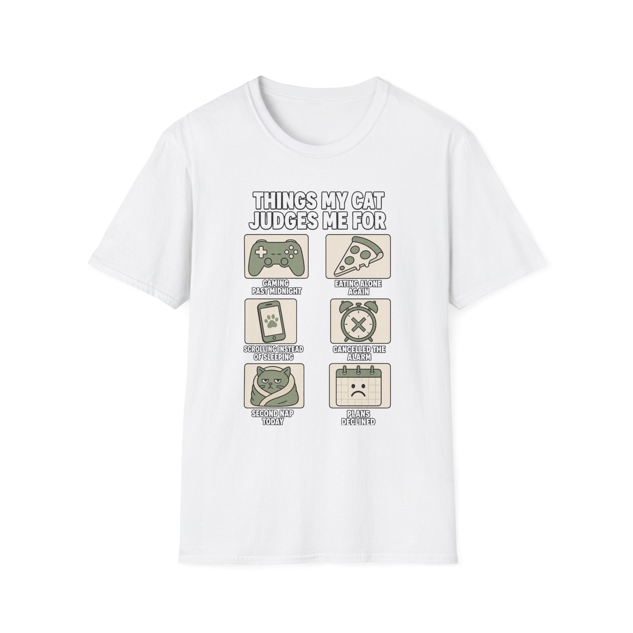 Things My Cat Judges Me For T-shirt