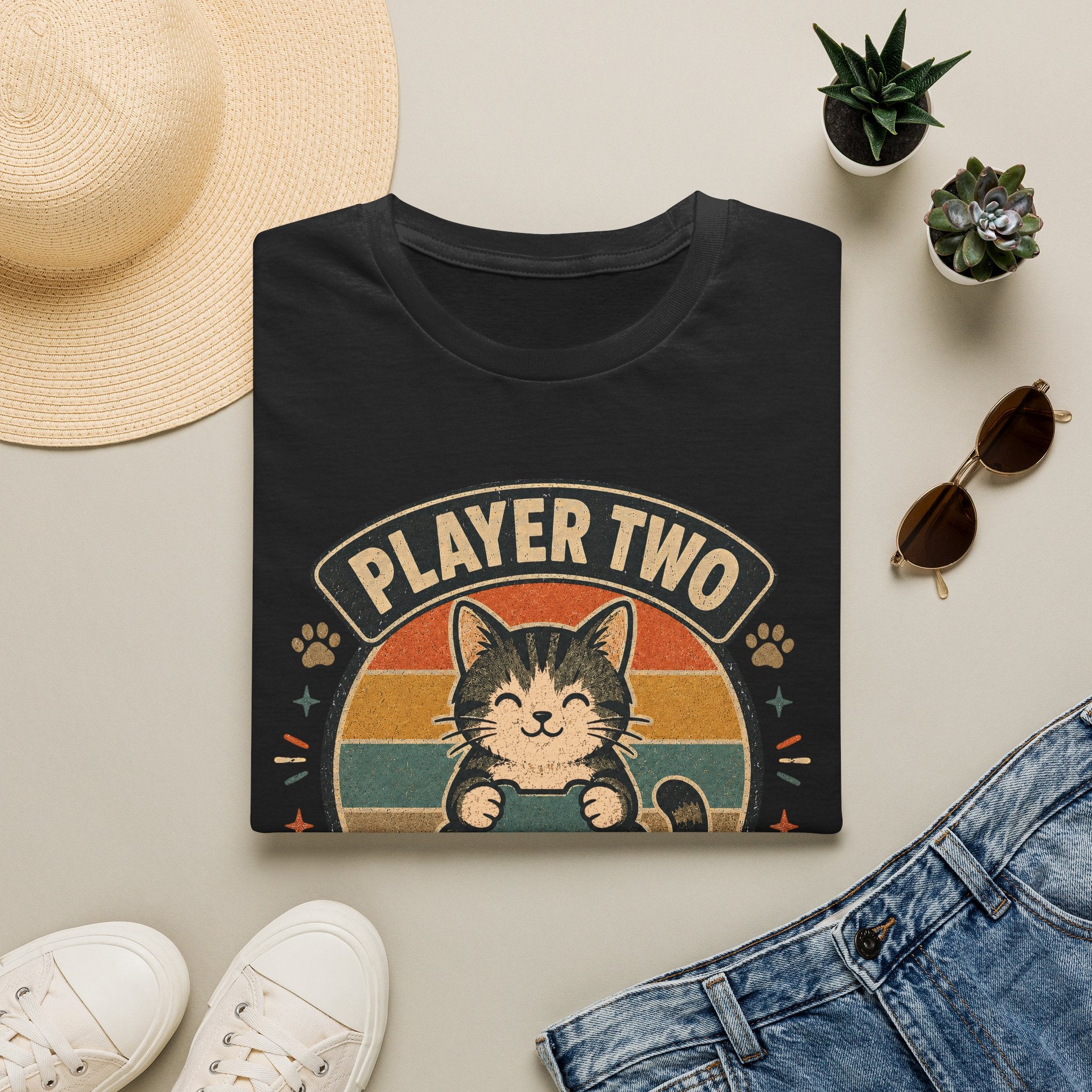 Player Two Has Paws T-shirt