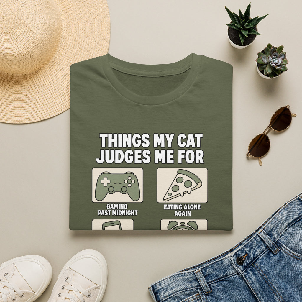 Things My Cat Judges Me For T-shirt