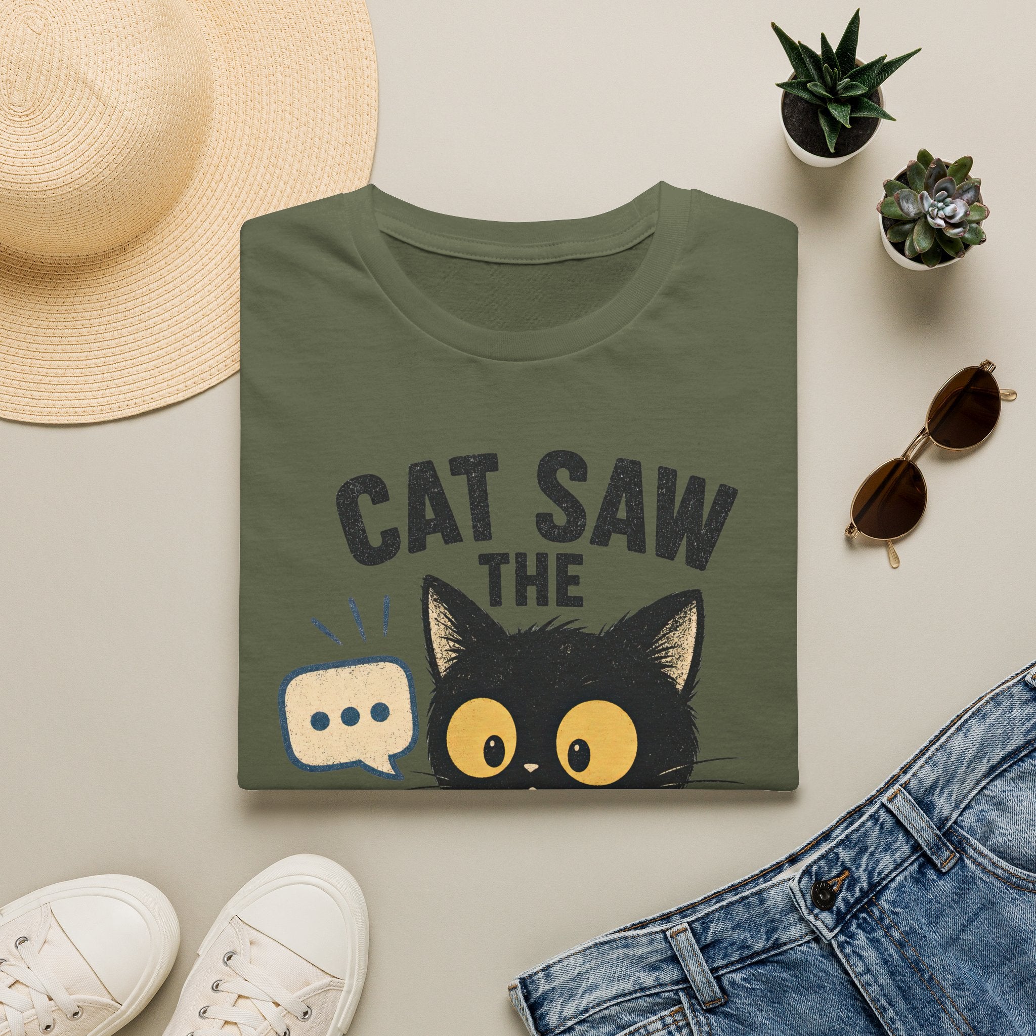 Cat Saw The Group Chat T-SHIRT