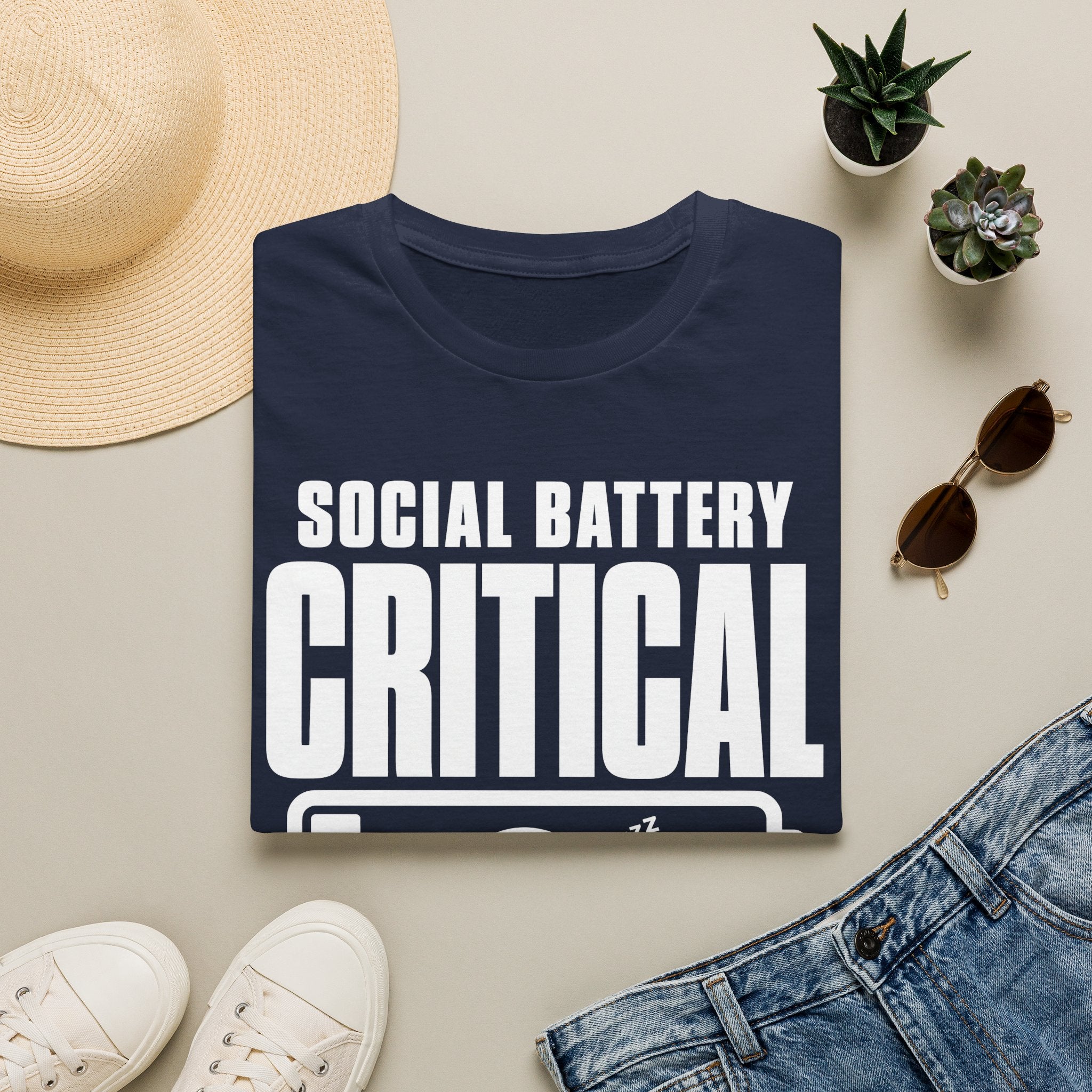 Social Battery Critical T-shirt