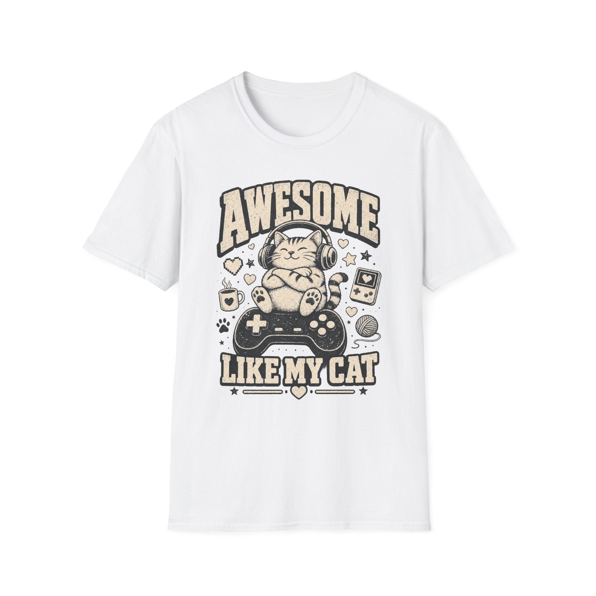 Cozy Gamer Cat Approval Stamp T-SHIRT