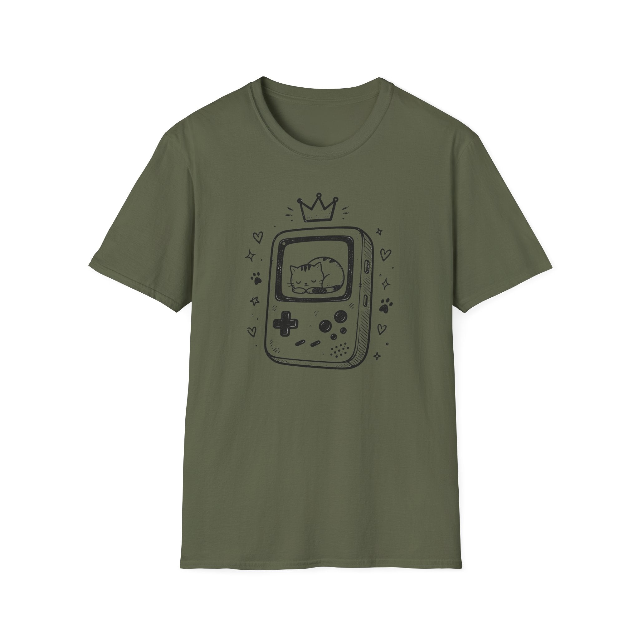Crowned Cozy Handheld Cat T-shirt