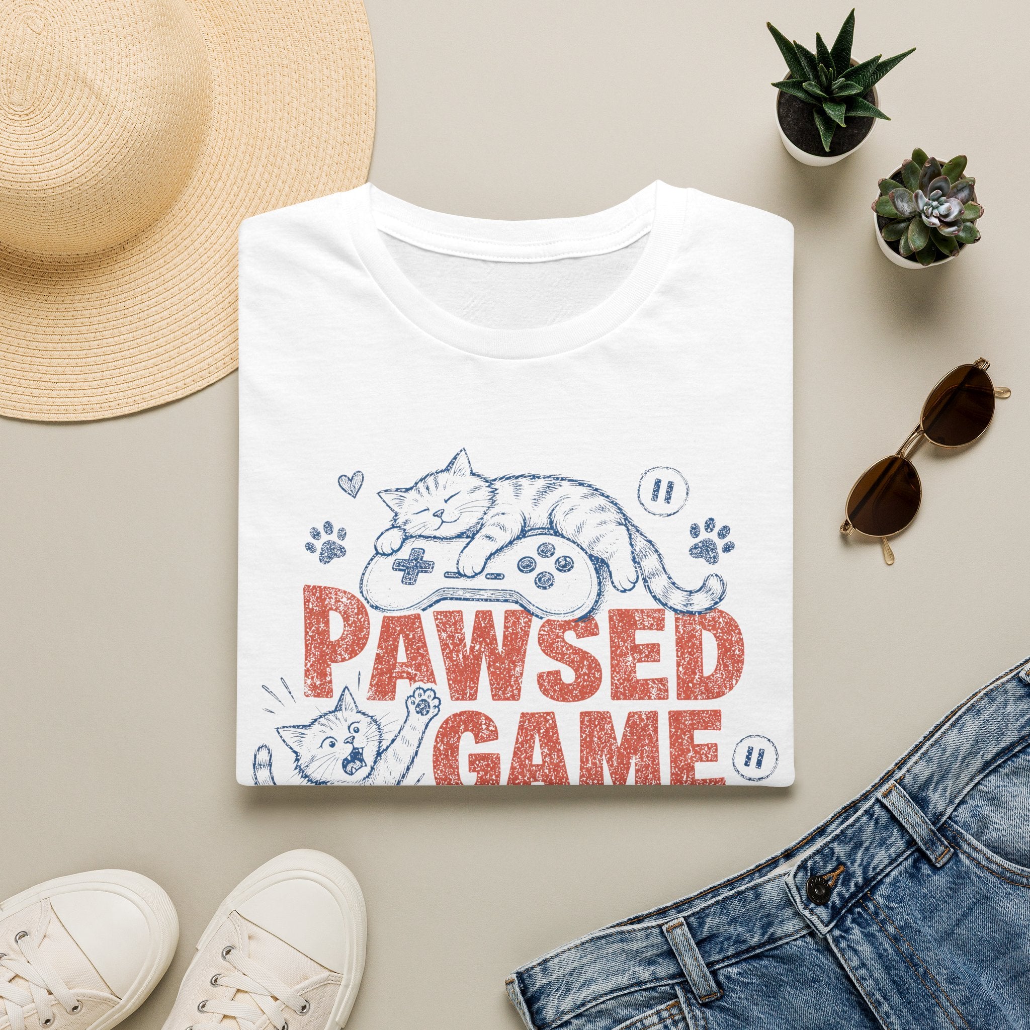 Pawsed Game Cat Club T-SHIRT