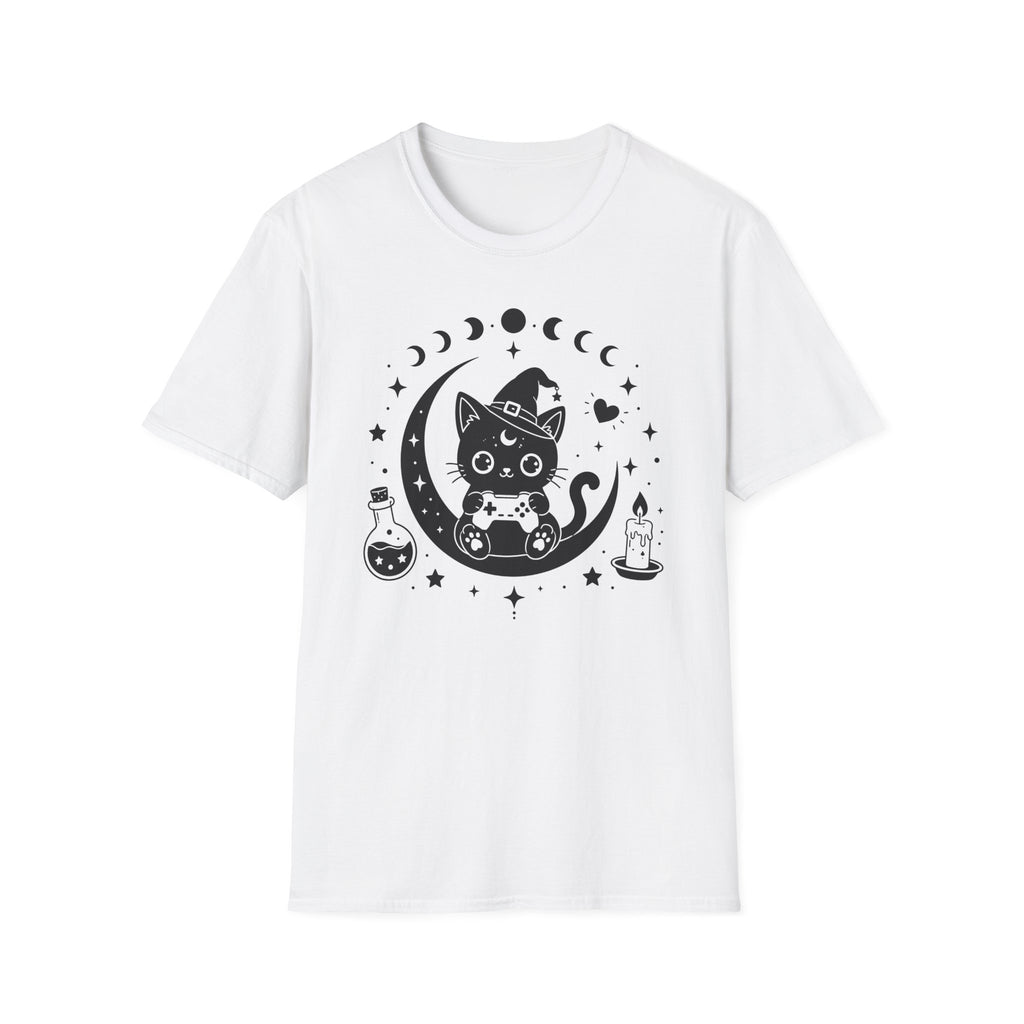 Witchy Familiar Gamer Cat T-shirt