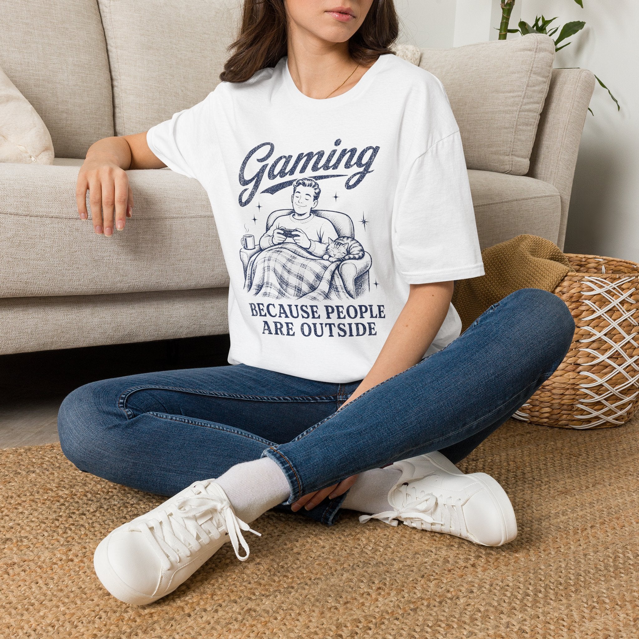 Gaming Because People Are Outside T-SHIRT