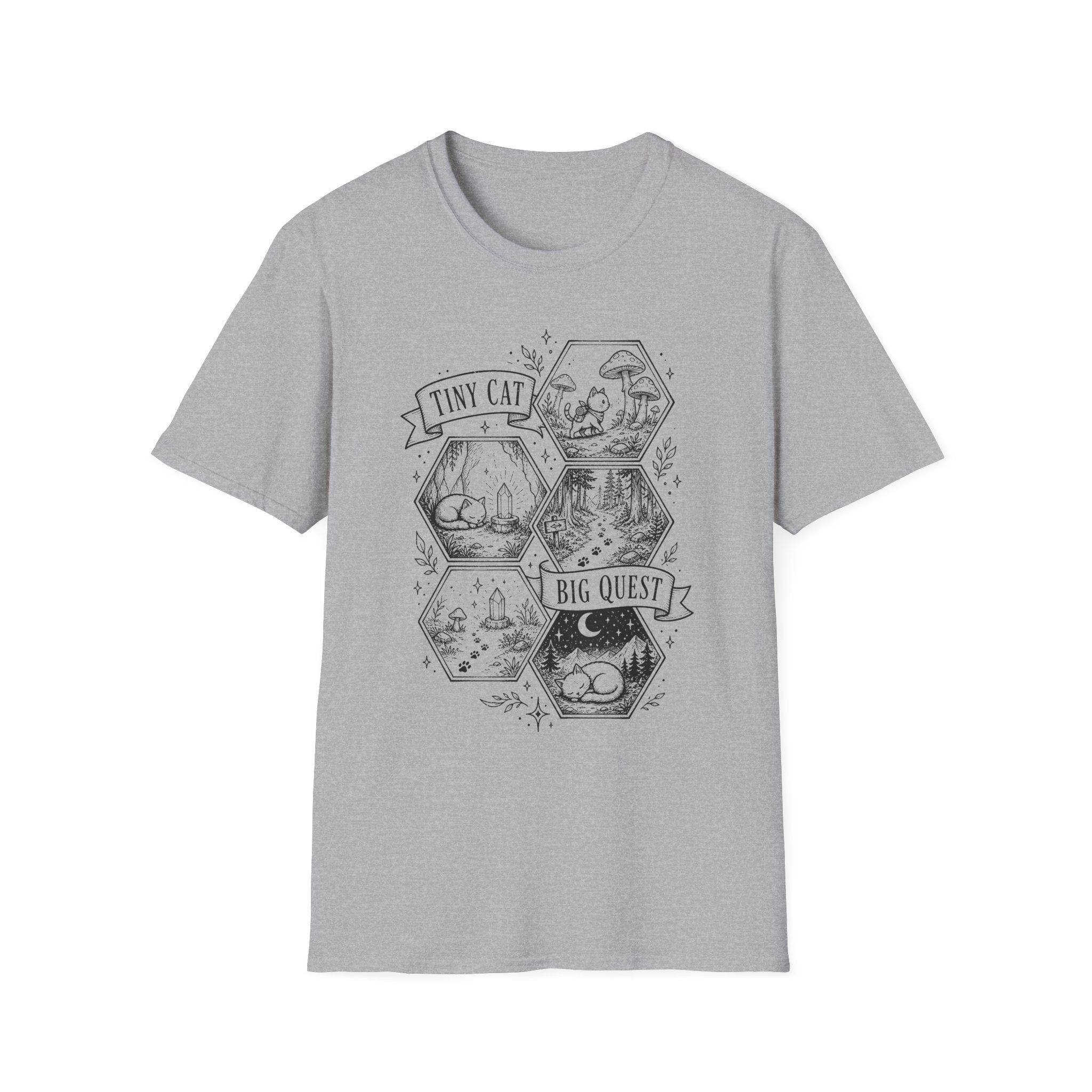 Tiny Cat Big Quest T-SHIRT