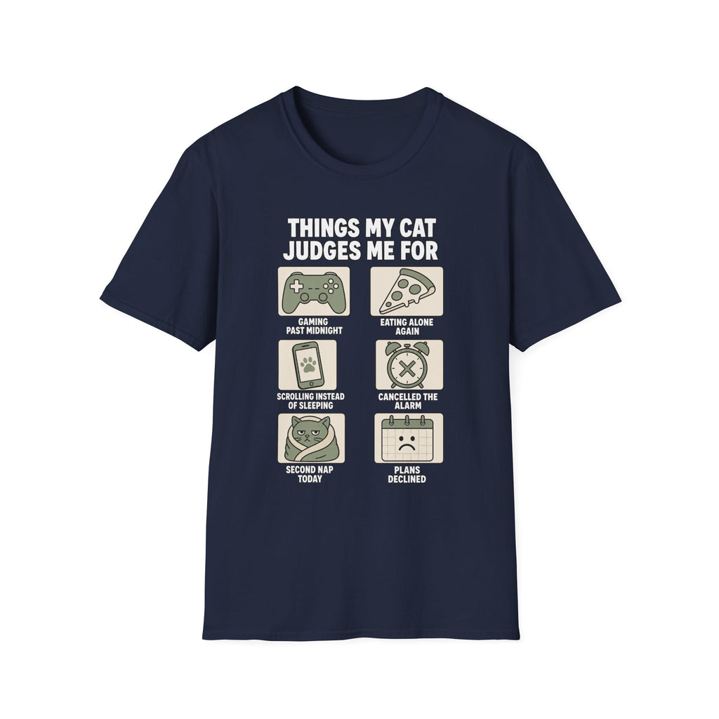 Things My Cat Judges Me For T-shirt