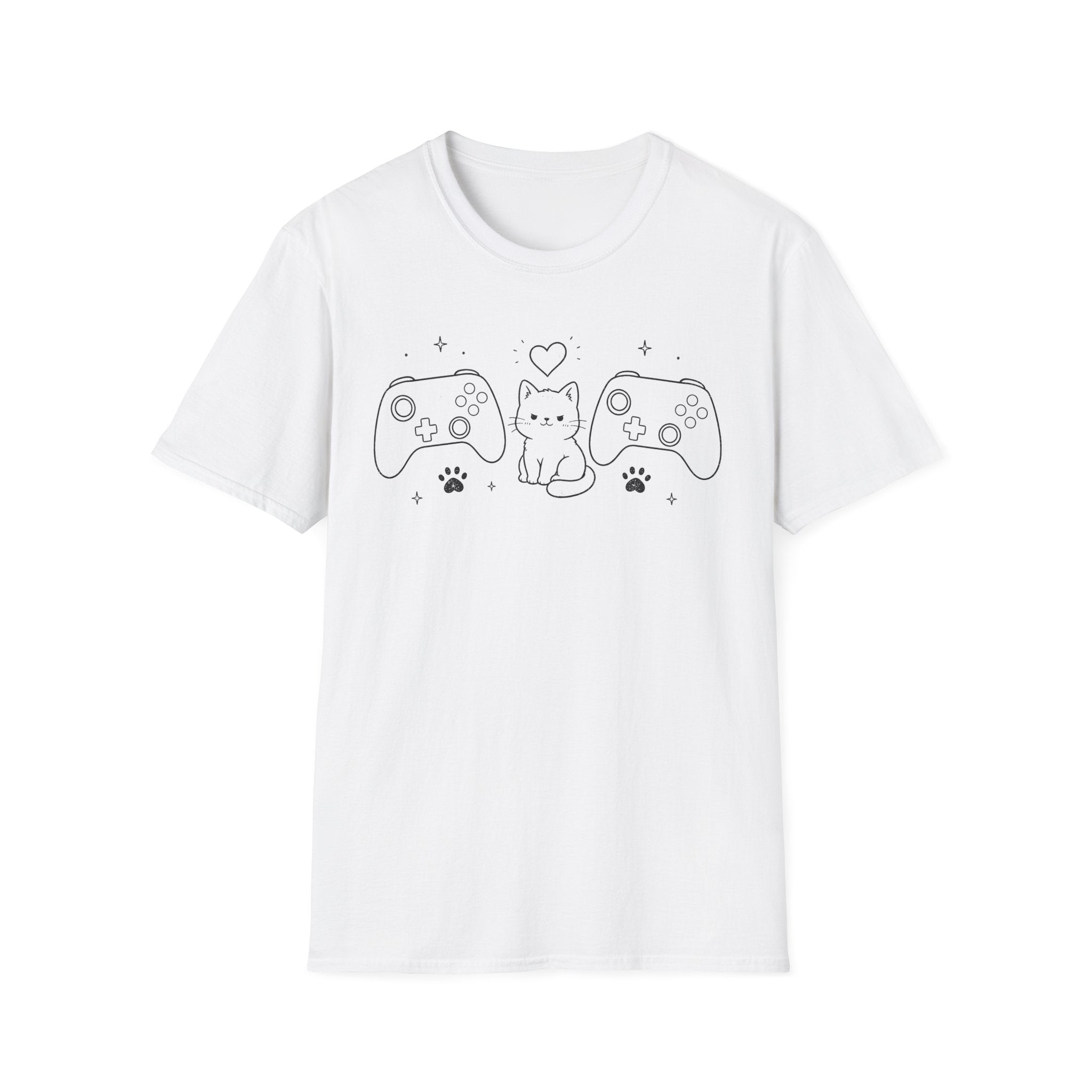 Tiny Cat Between Controllers T-shirt