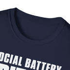 Social Battery Critical T-shirt