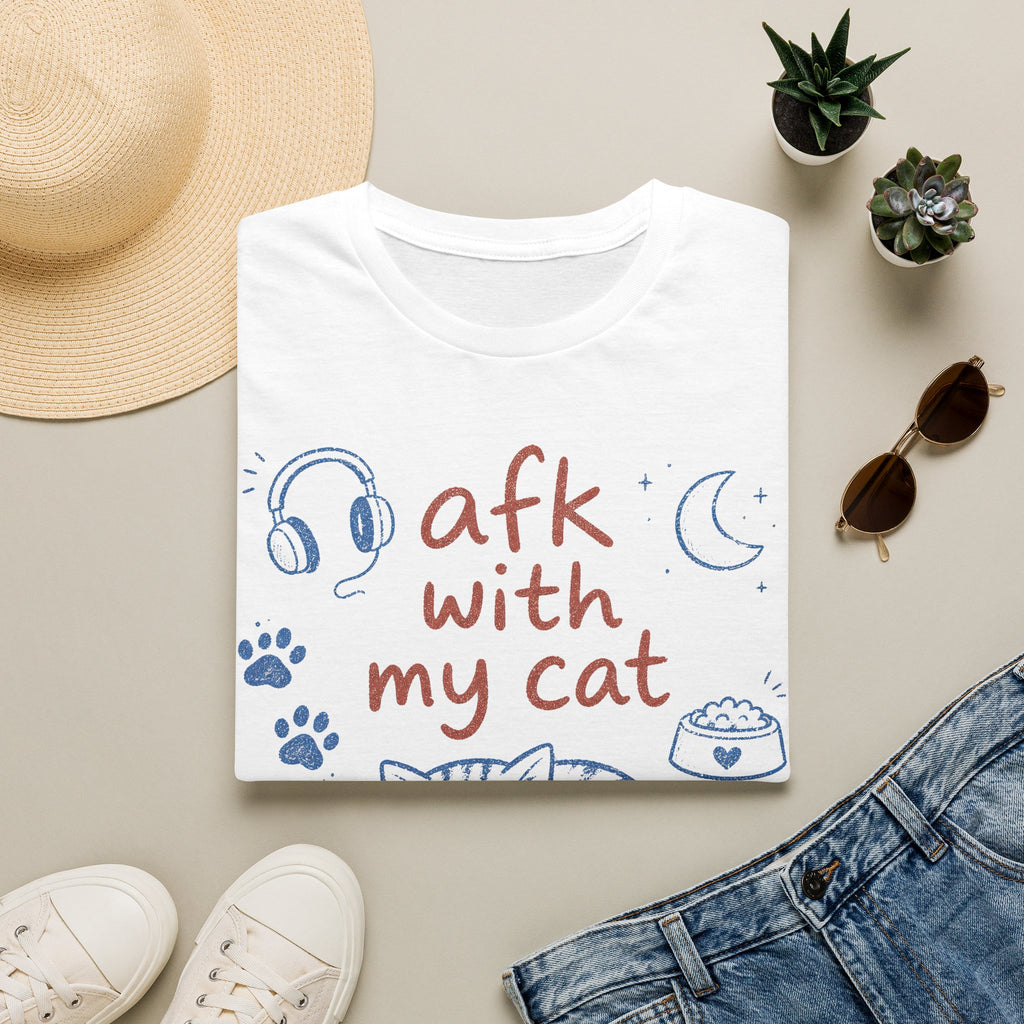 AFK WITH MY CAT T-SHIRT