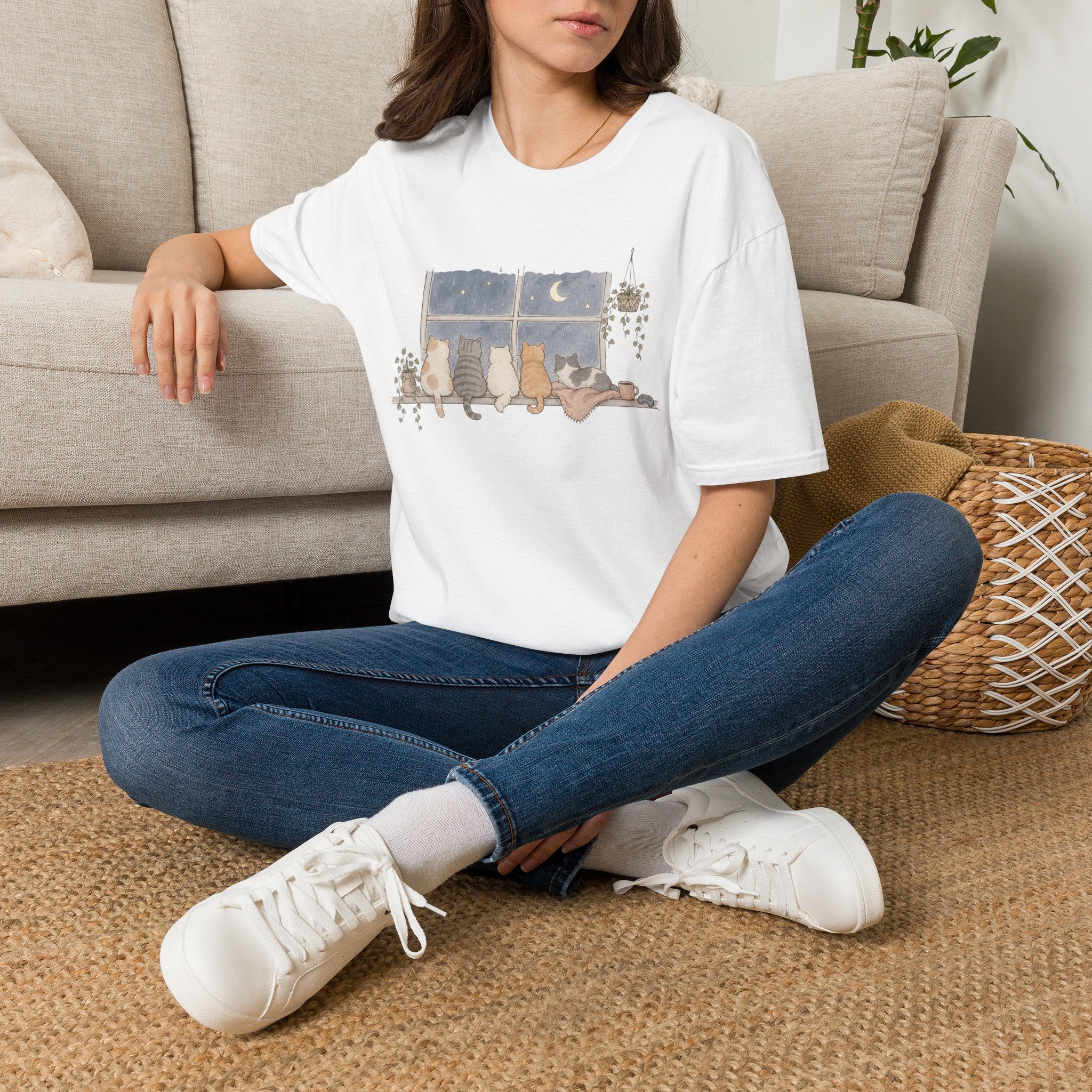 Window Ledge Cat Party T-SHIRT