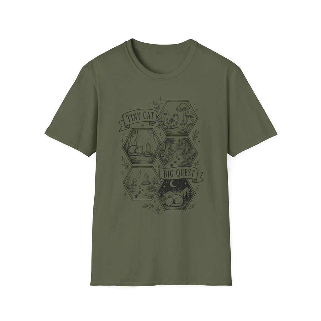Tiny Cat Big Quest T-SHIRT