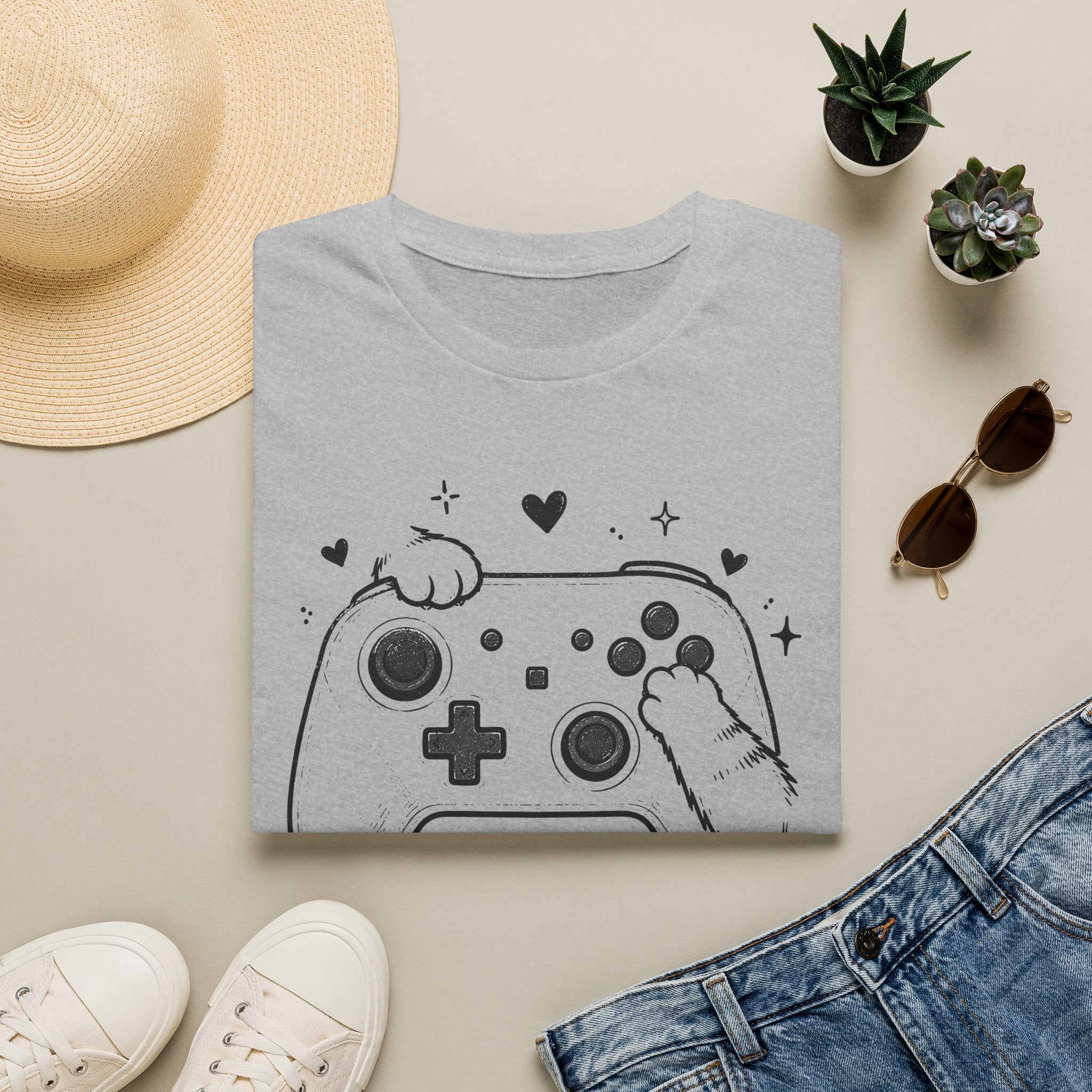 Player Two Has Paw T-shirt