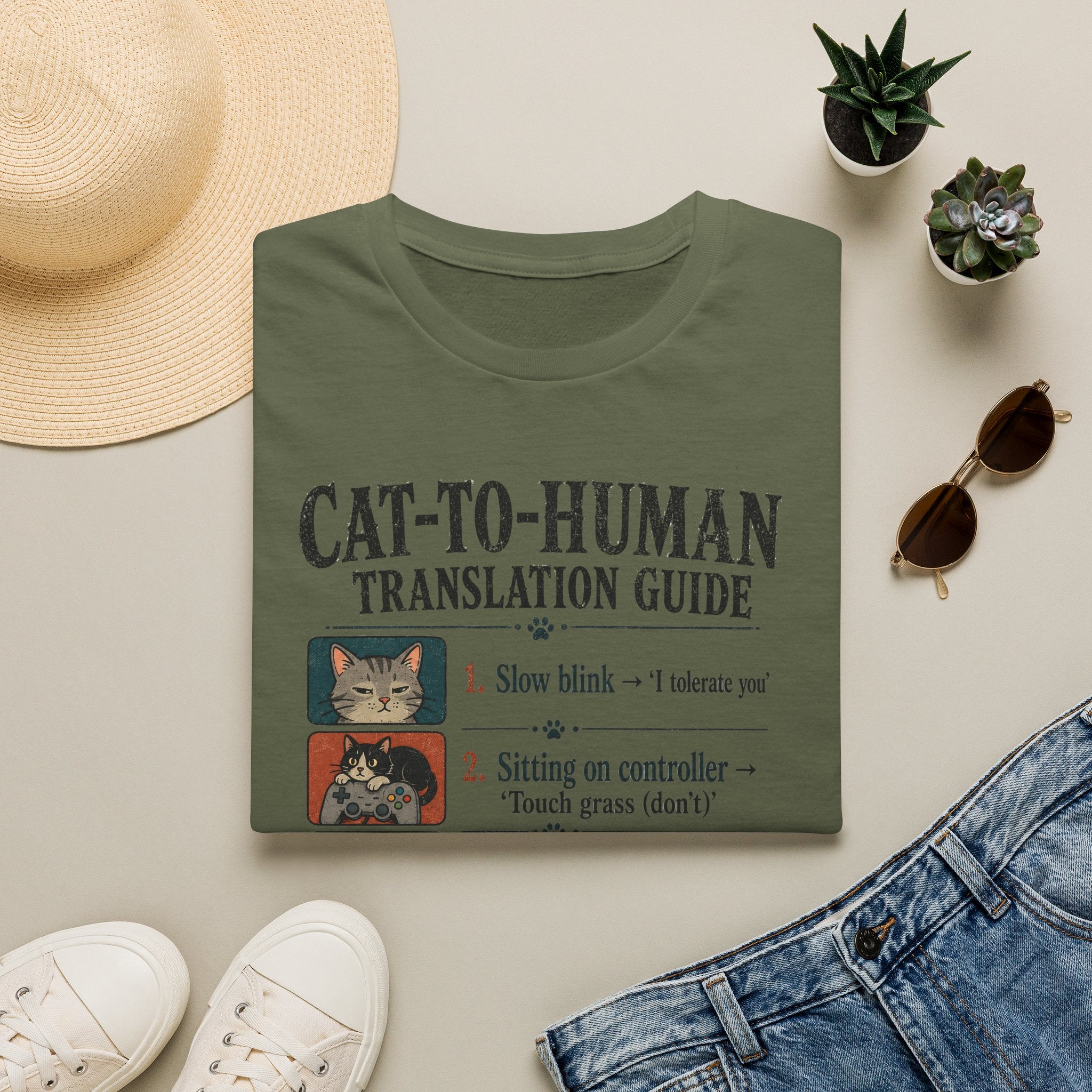 Cat-To-Human Translation Guide T-shirt