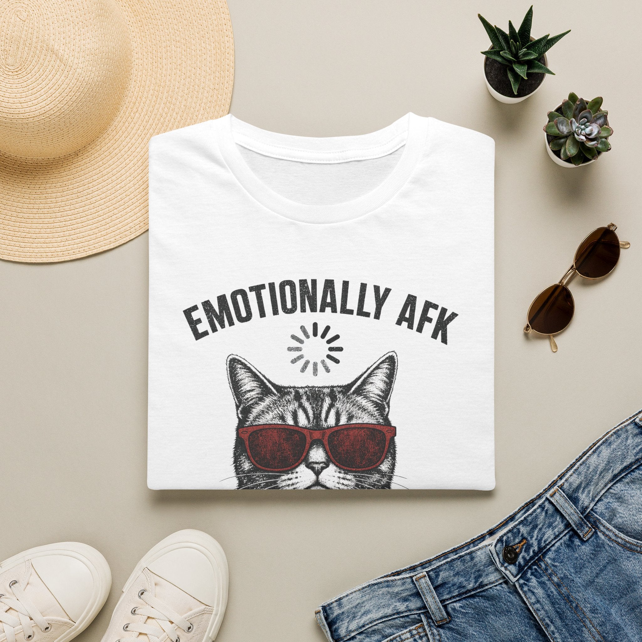 Emotionally AFK Physically Here T-SHIRT