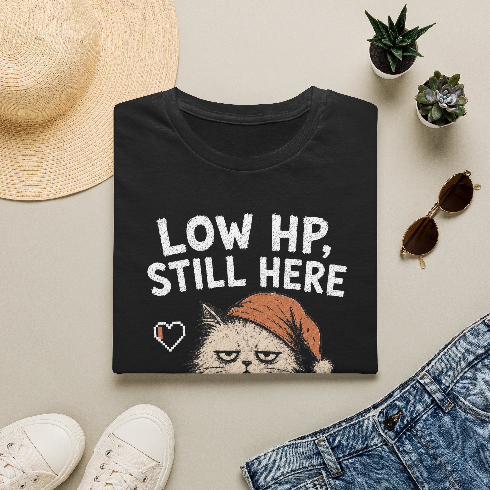 Low HP Still Here Sleep Cap T-SHIRT