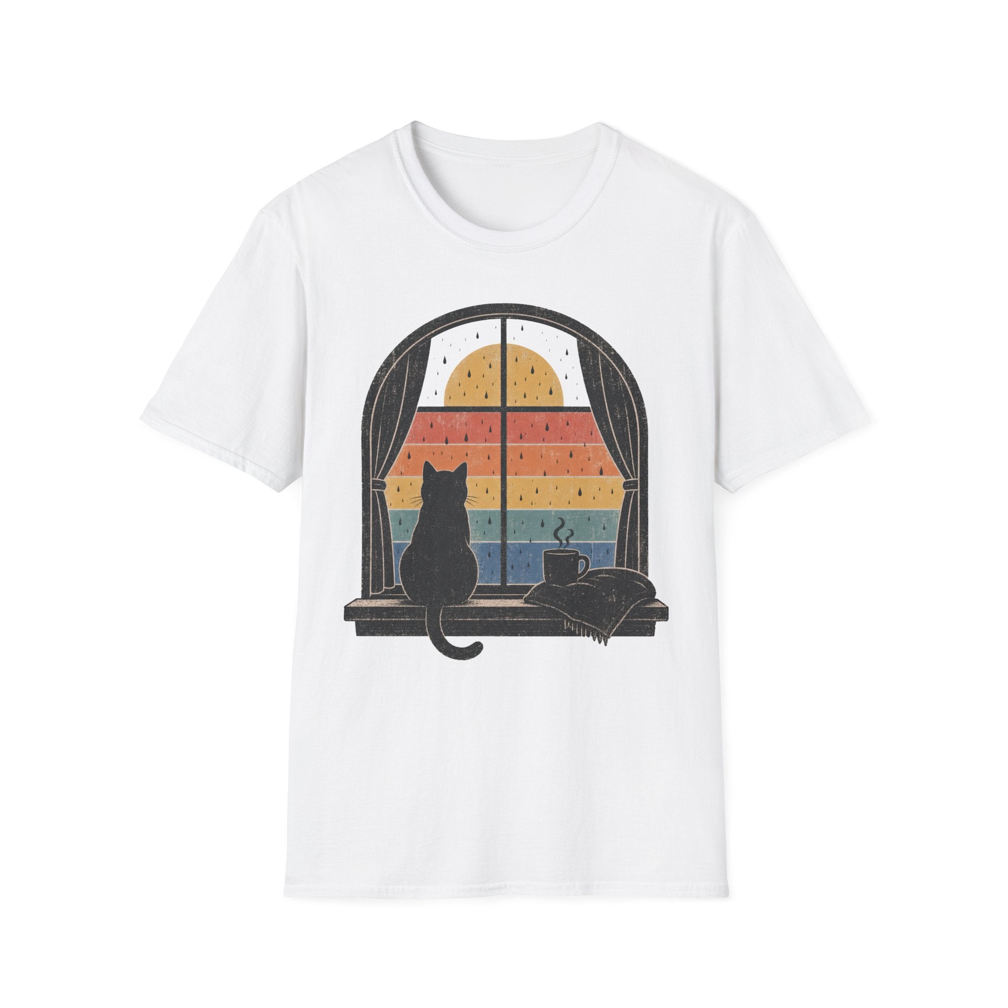 Rainy Night Retro Window T-SHIRT