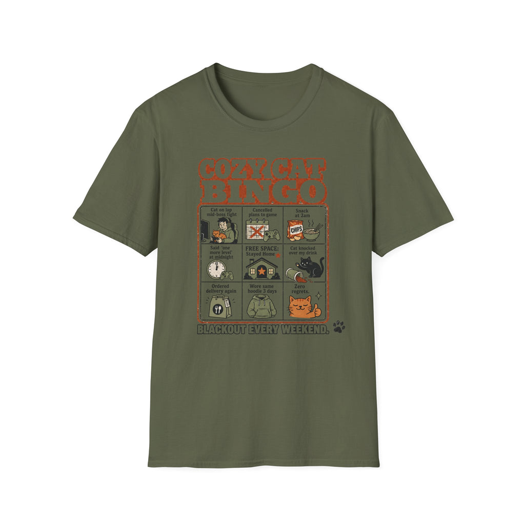 Cozy Cat Bingo T-shirt