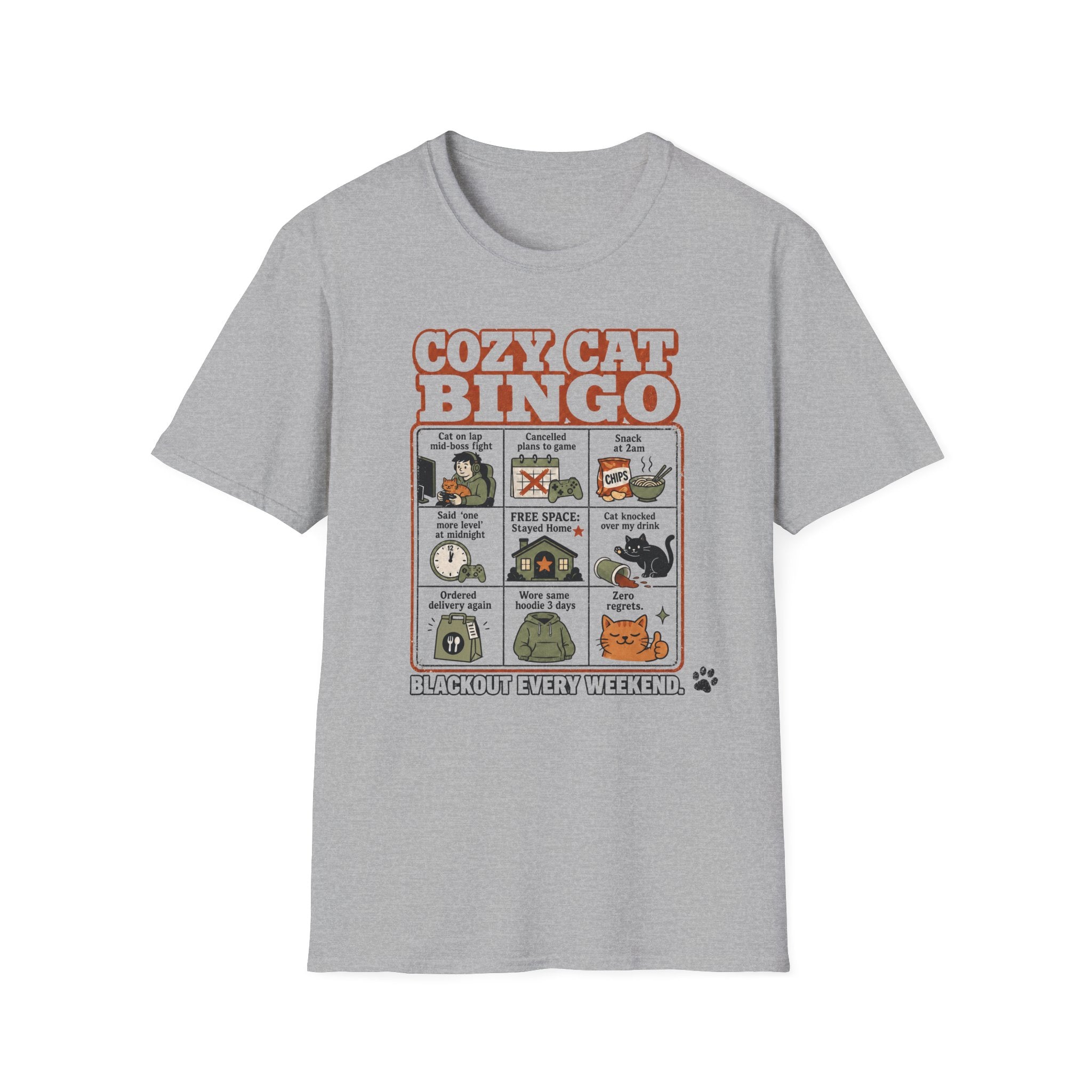 Cozy Cat Bingo T-shirt