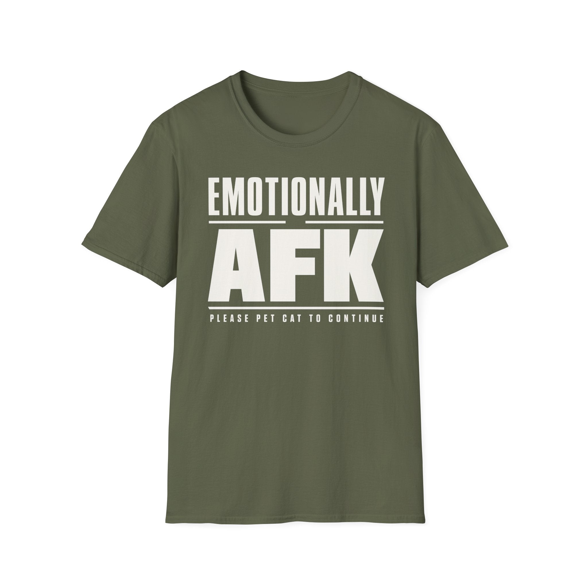 Emotionally AFK - Pet Cat To Continue T-shirt