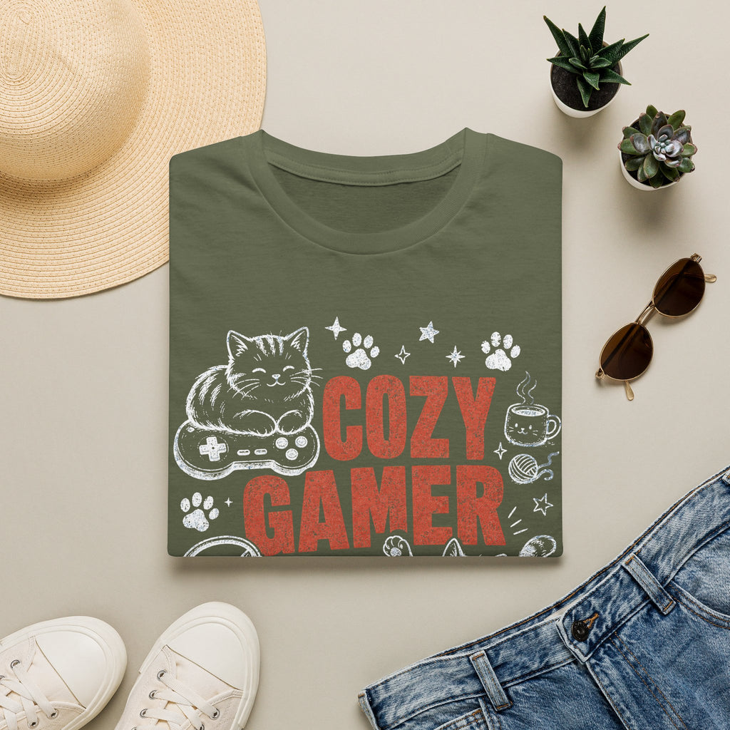 Cozy Gamer Cat Club T-SHIRT