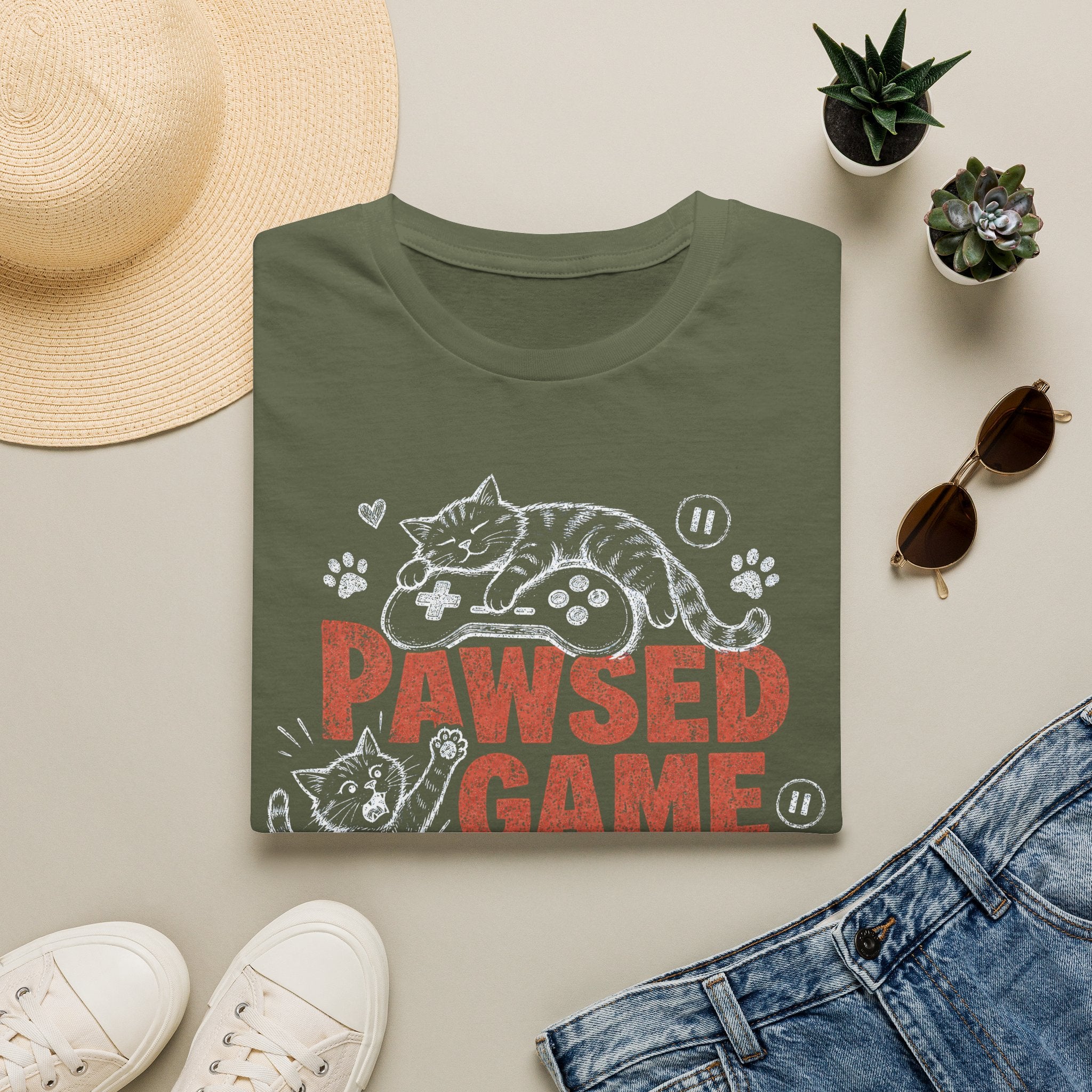 Pawsed Game Cat Club T-SHIRT
