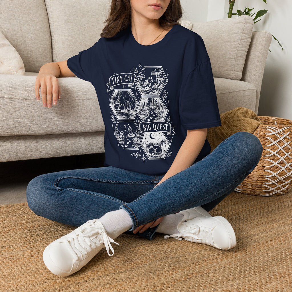 Tiny Cat Big Quest T-SHIRT