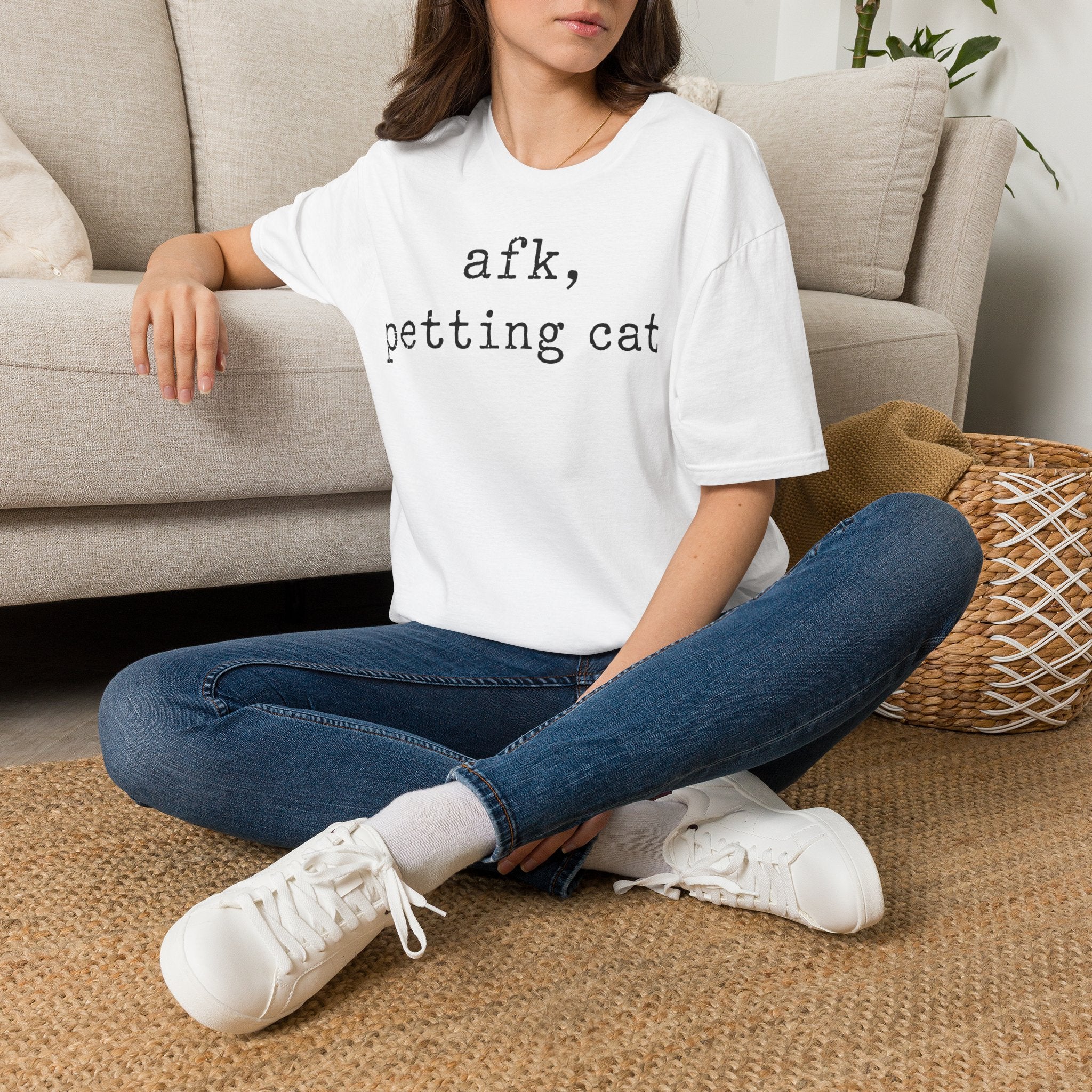 AFK Petting Cat T-SHIRT