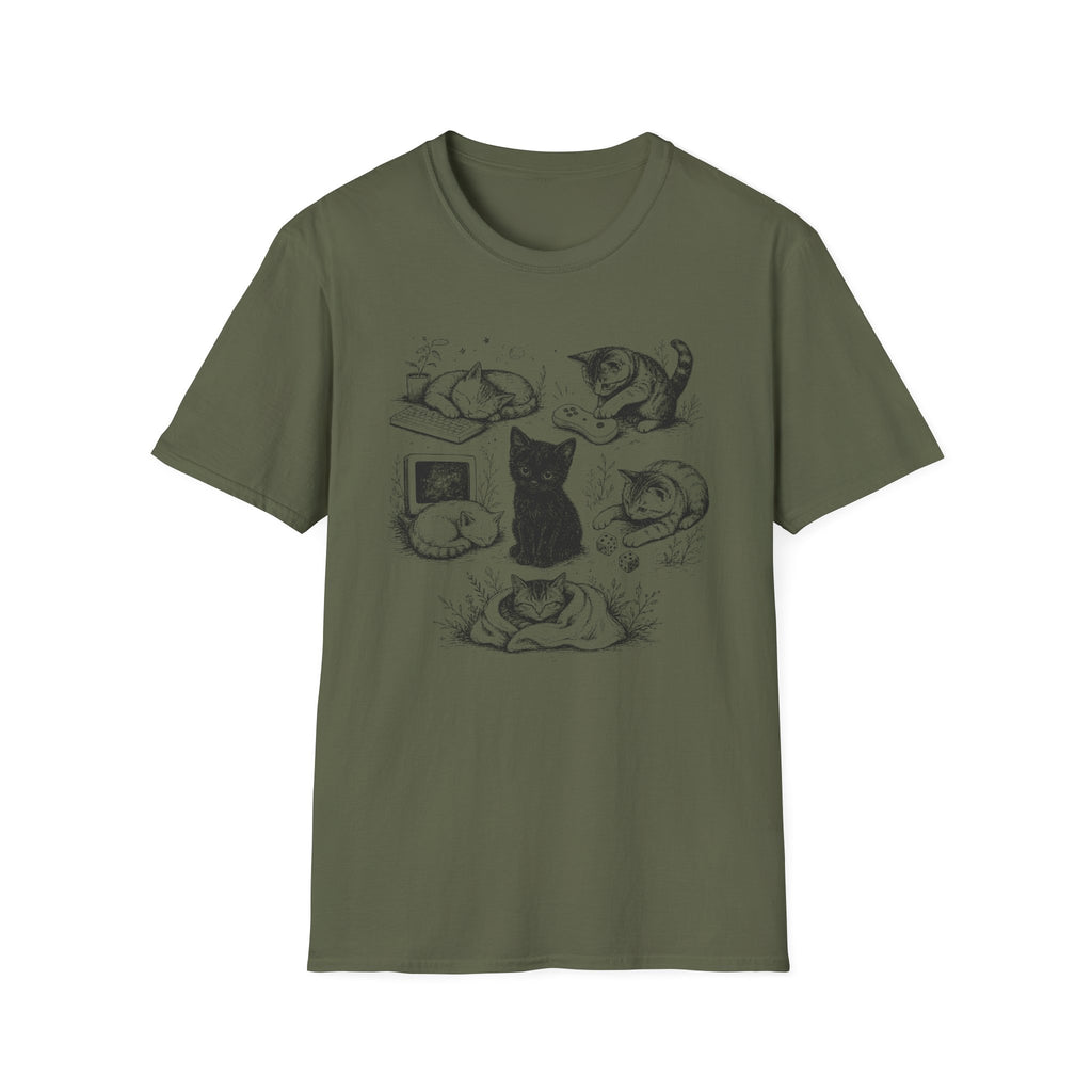 Tiny Gamer Cat Field Notes T-SHIRT