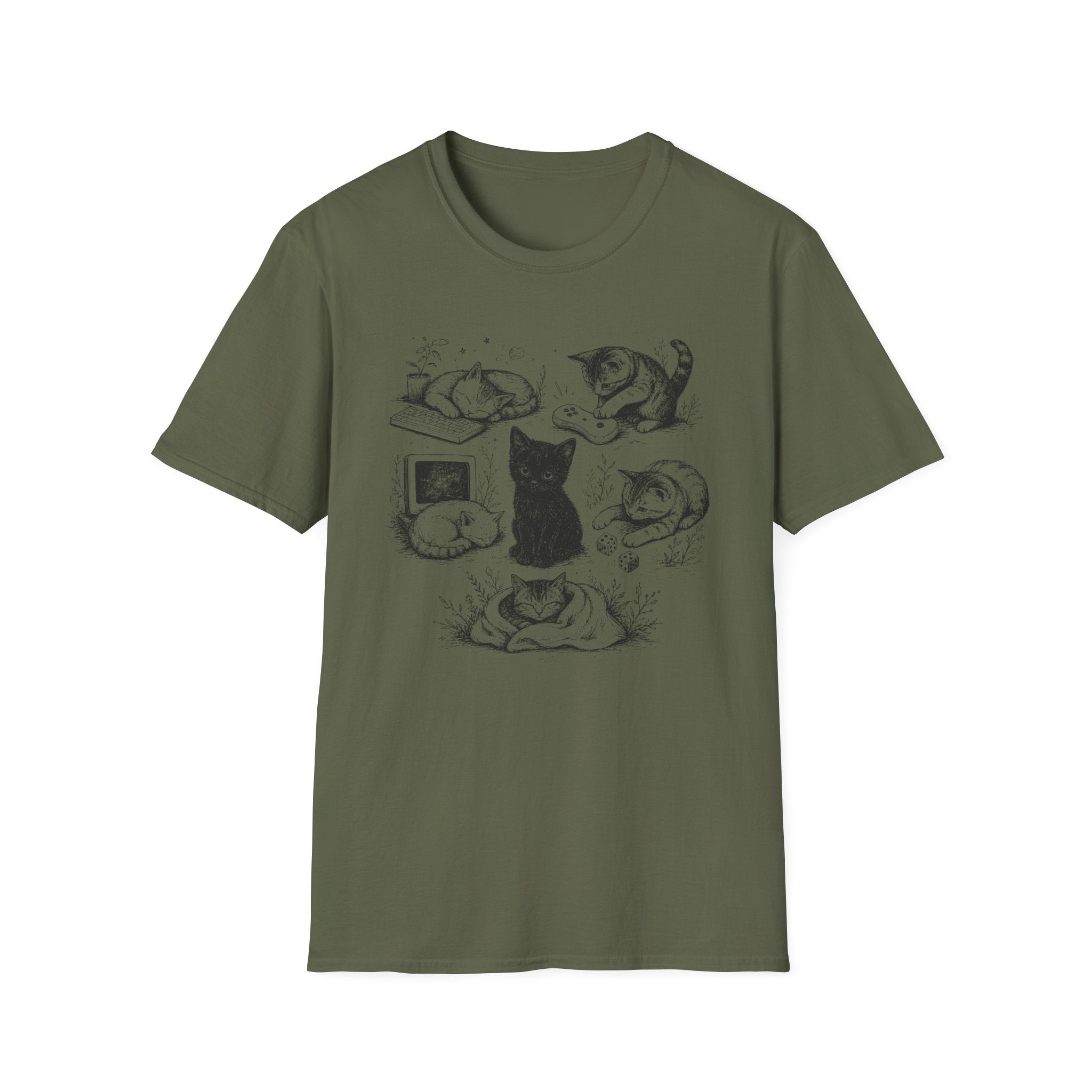 Tiny Gamer Cat Field Notes T-SHIRT