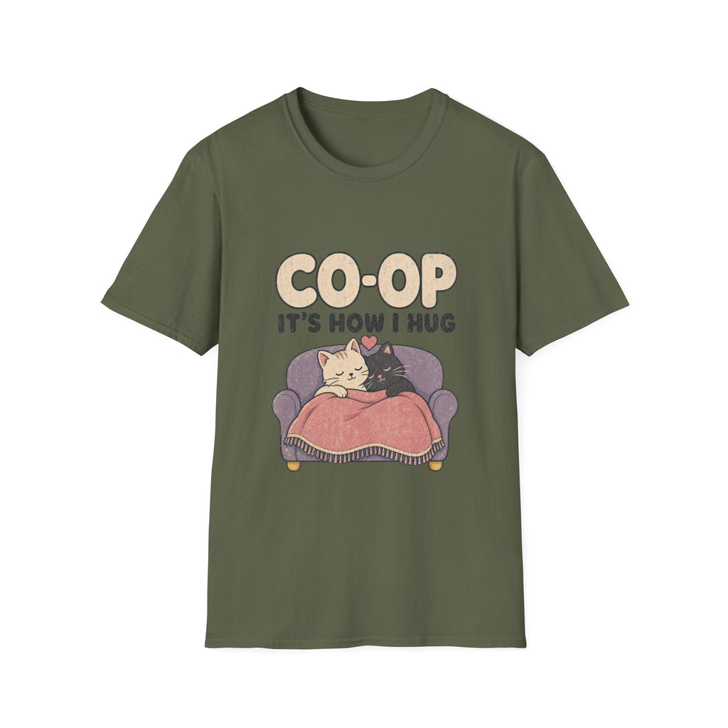 Co-Op Its How I Hug - Two Cats Couch T-SHIRT