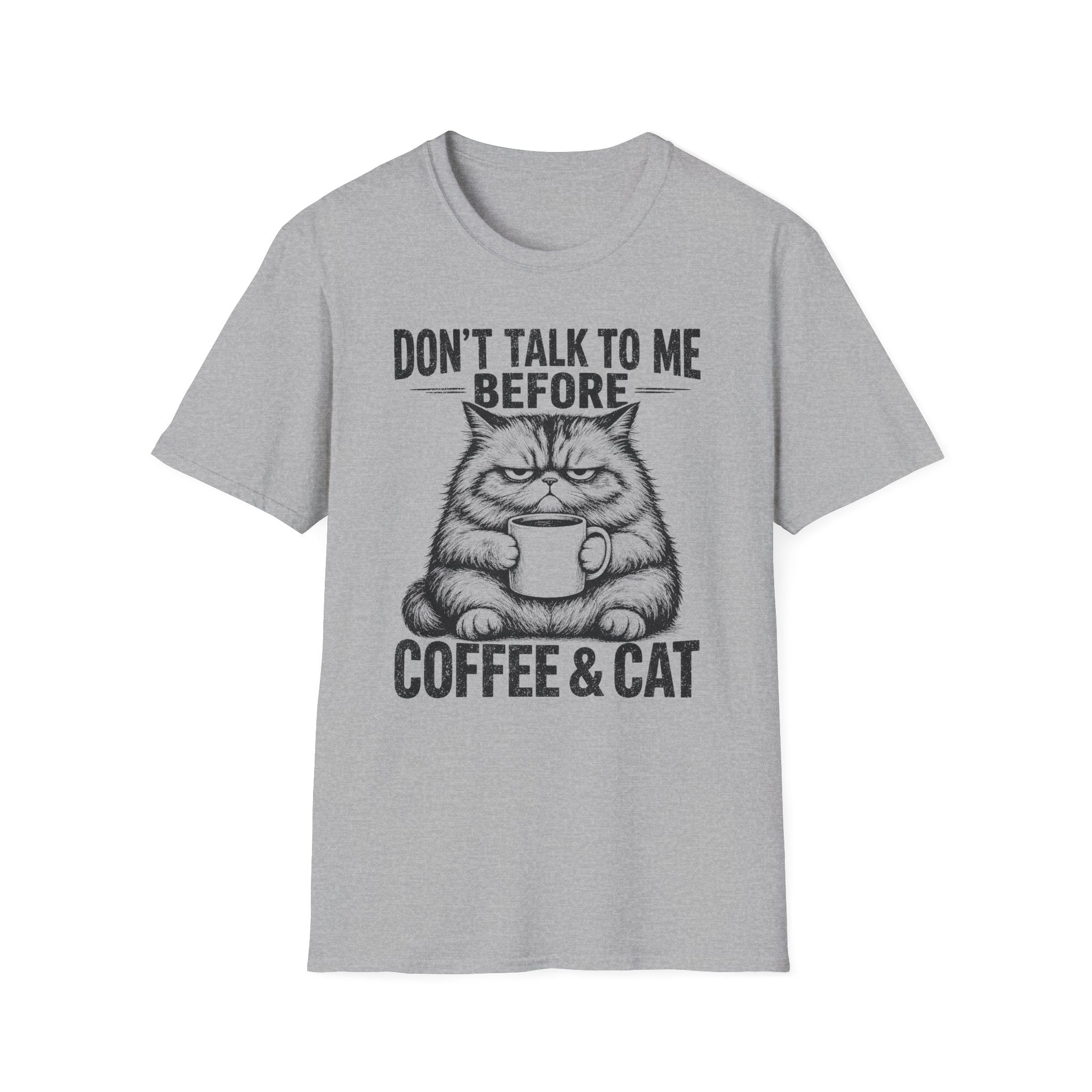 Dont Talk To Me Before Coffee And Cat T-SHIRT