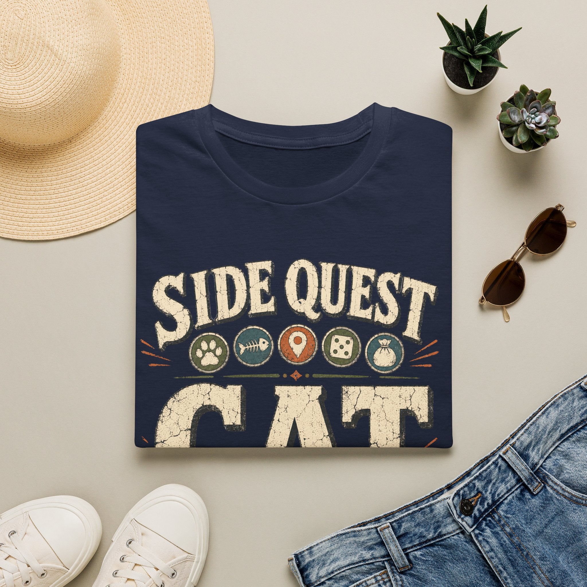 Side Quest Cat T-shirt