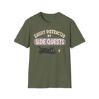 Easily Distracted By Side Quests - Cat Sparkle T-SHIRT