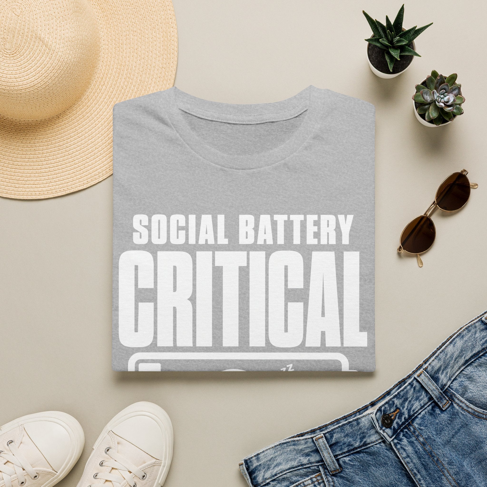 Social Battery Critical T-shirt