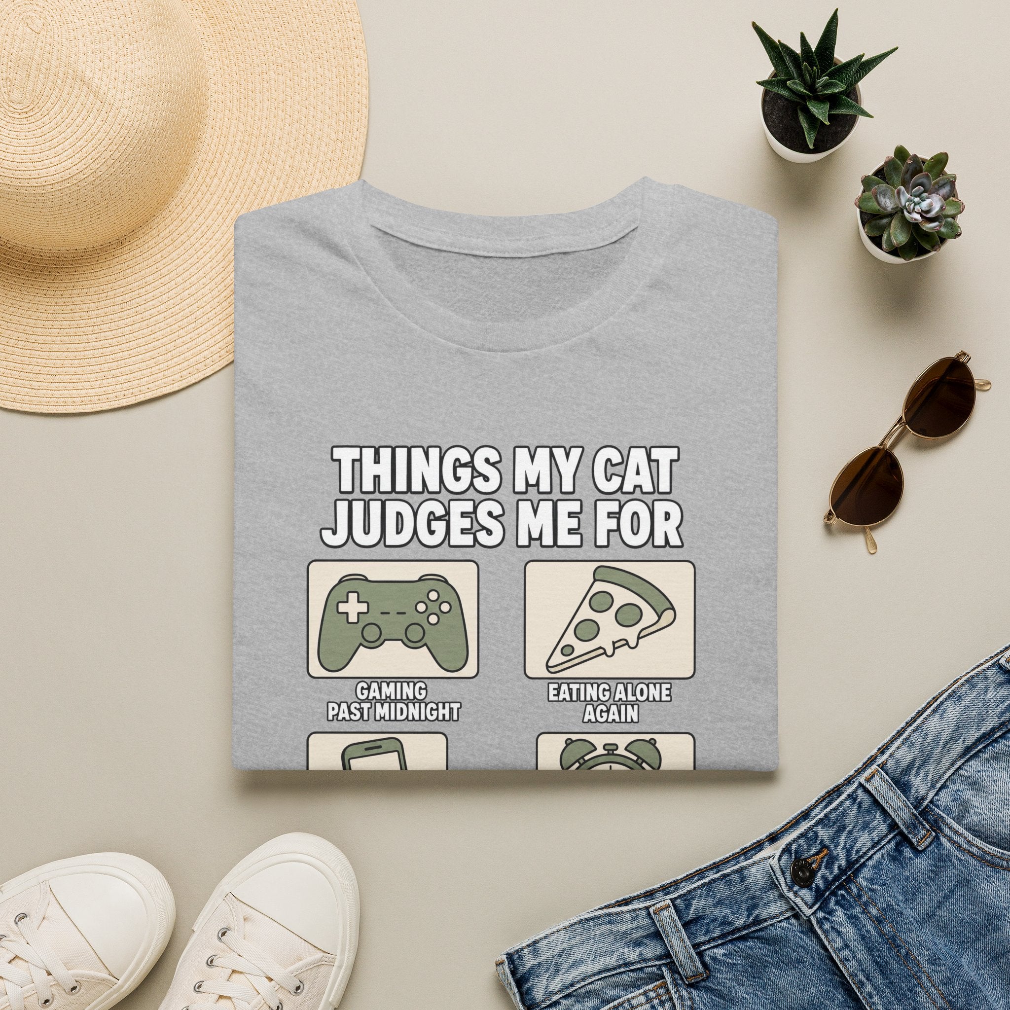 Things My Cat Judges Me For T-shirt